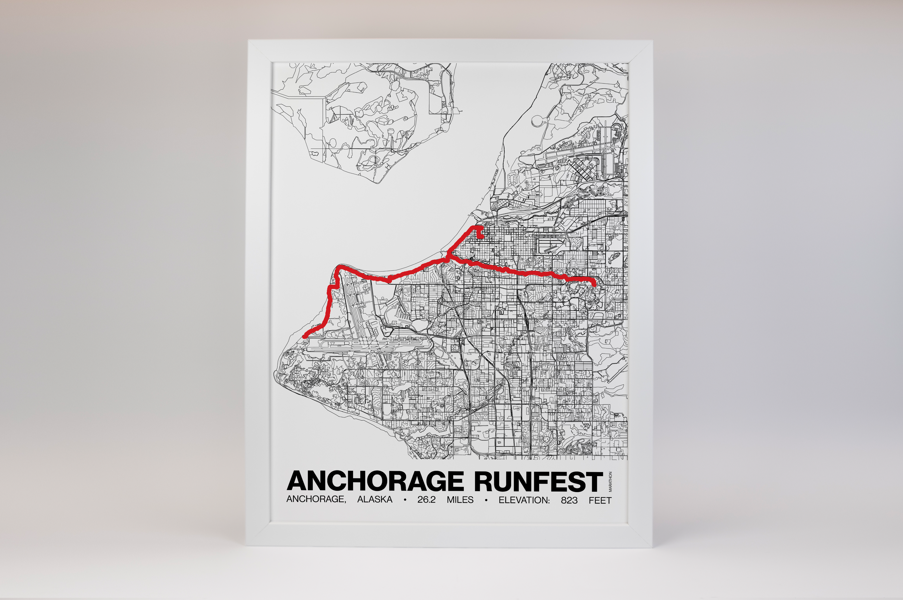 Anchorage Mayor's Marathon Poster - Grid Style