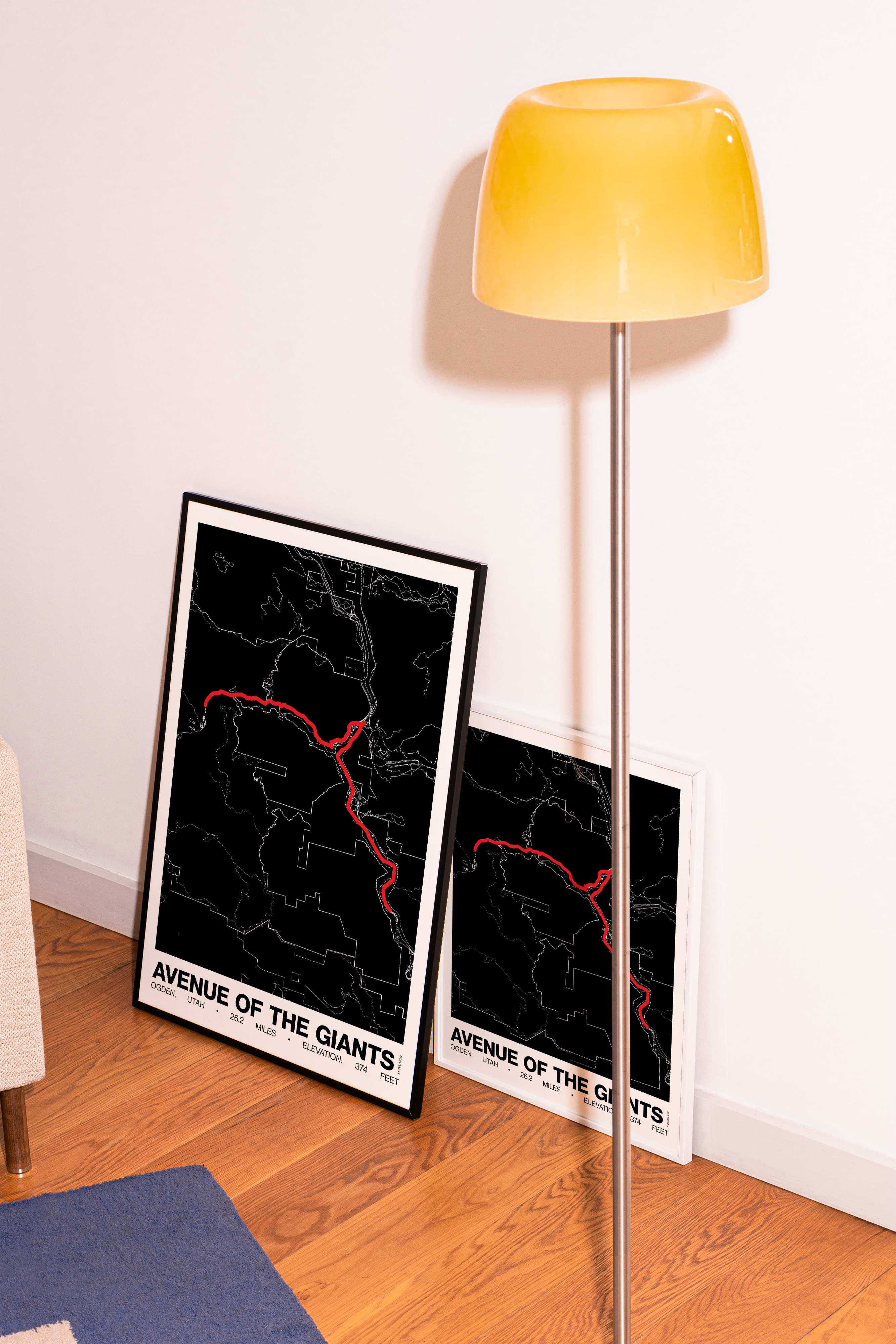 Avenue of the Giants Marathon Poster - Grid Style