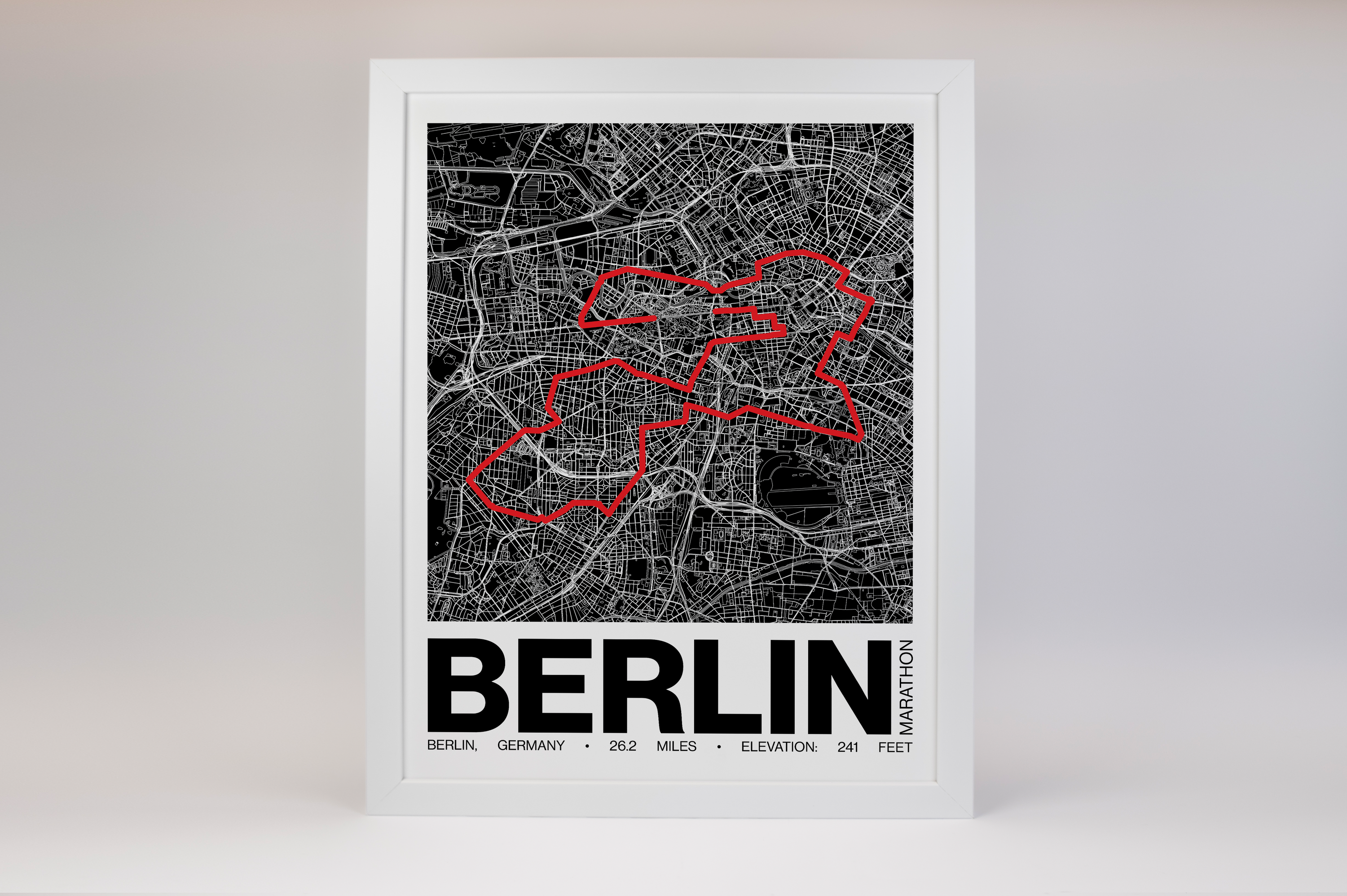 BMW Berlin Marathon Poster - Grid Style