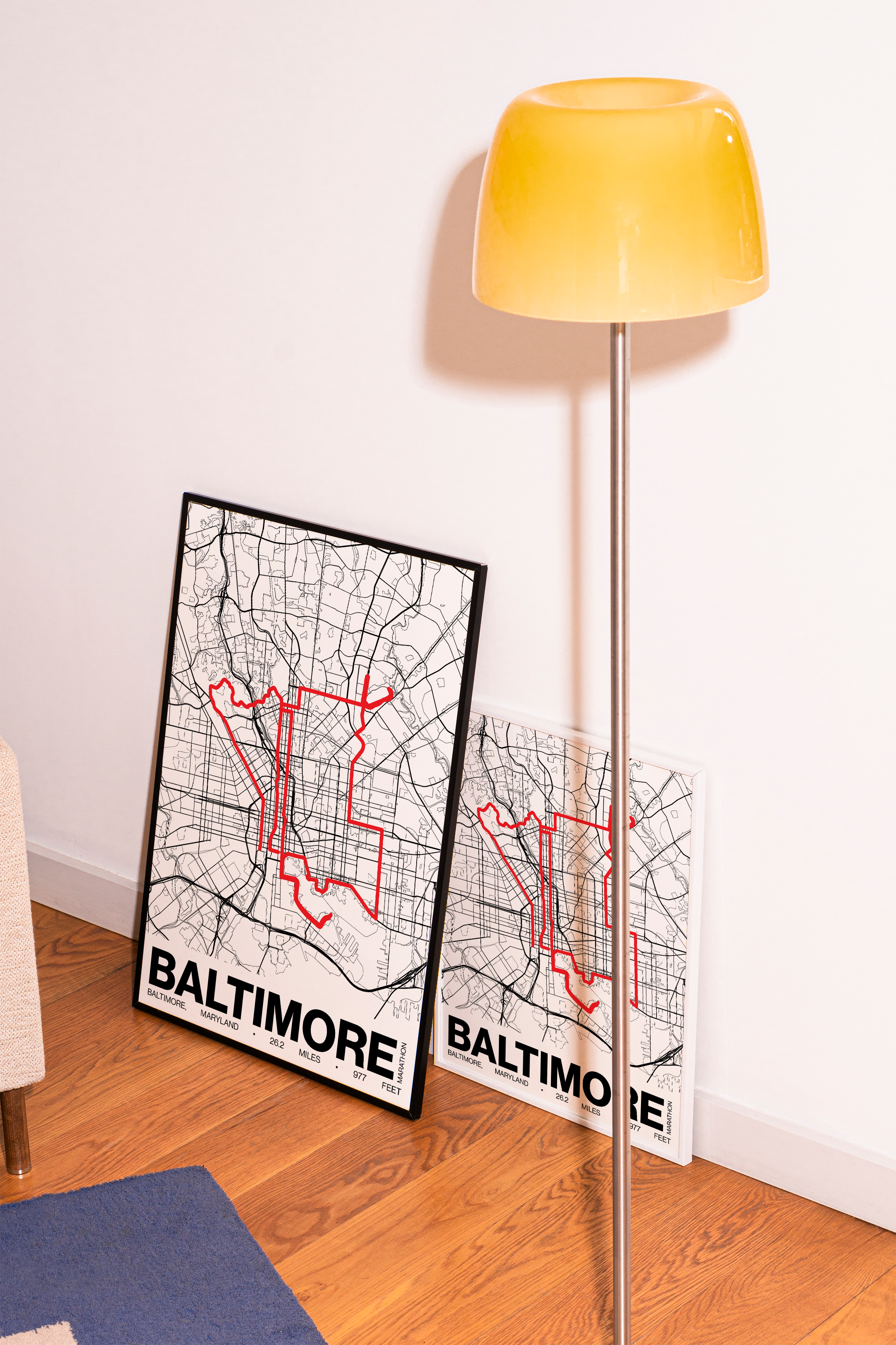 Baltimore Running Festival Marathon Poster - Grid Style