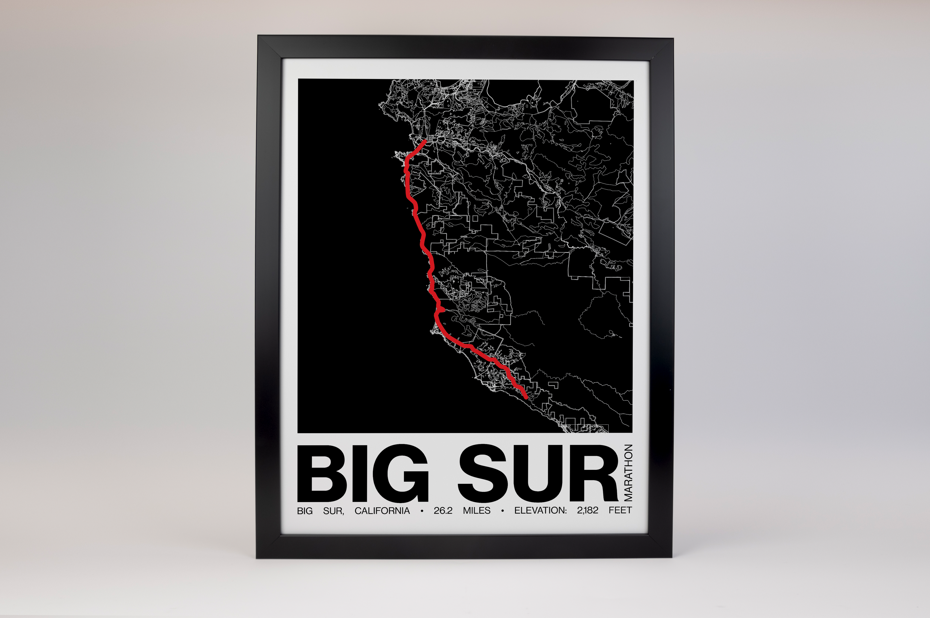 Big Sur International Marathon Poster - Grid Style