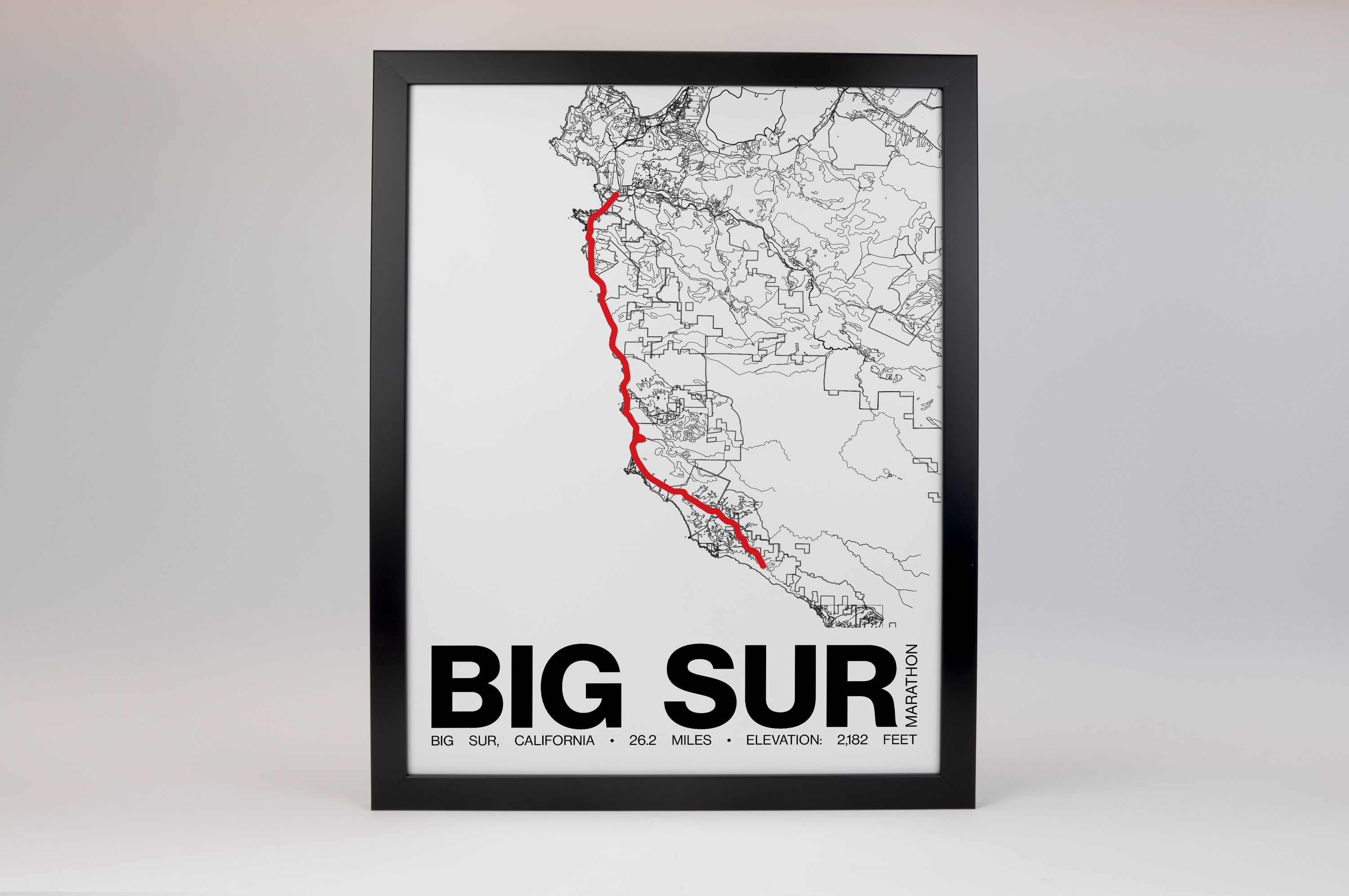 Big Sur International Marathon Poster - Grid Style