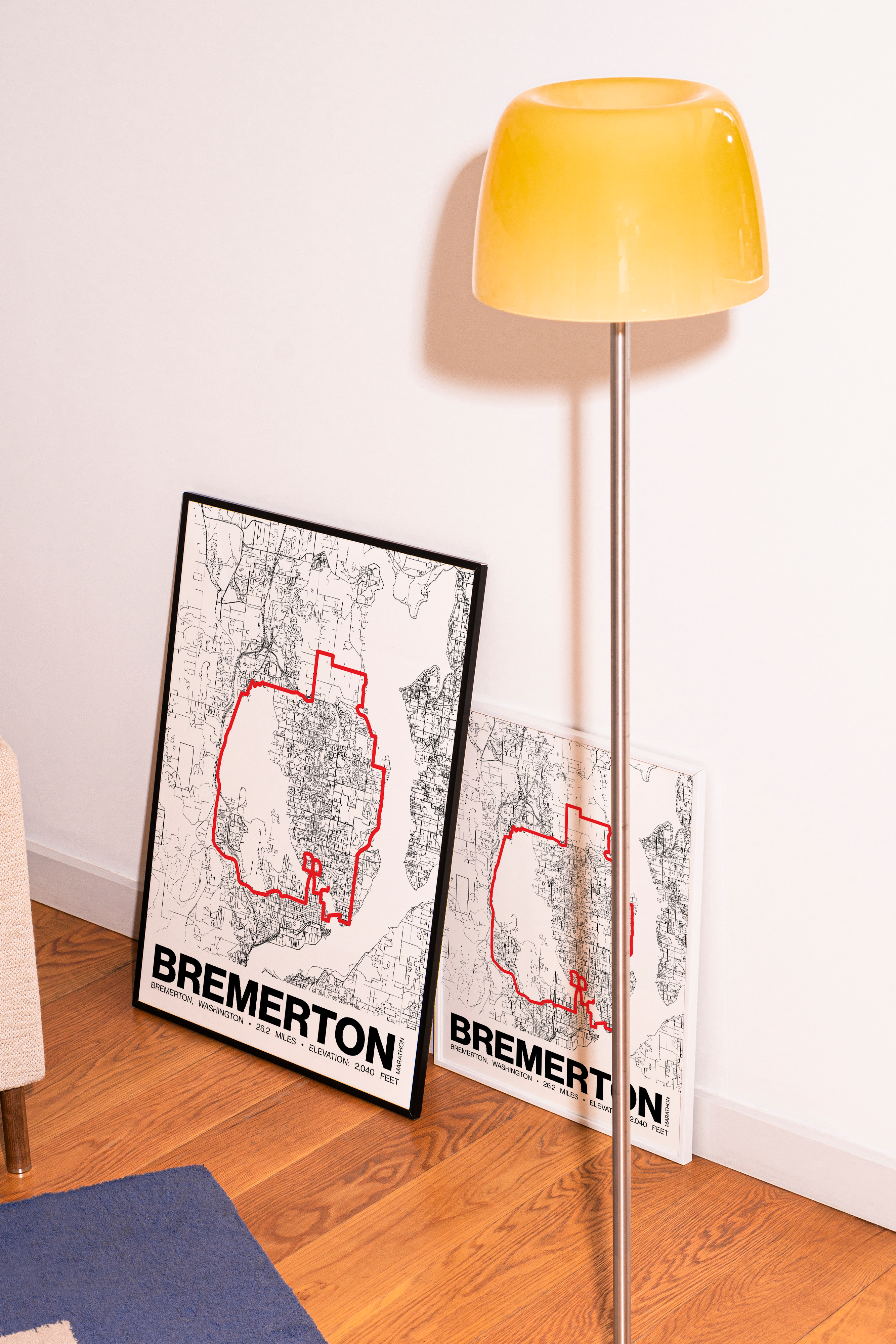 Bremerton Marathon Poster - Grid Style