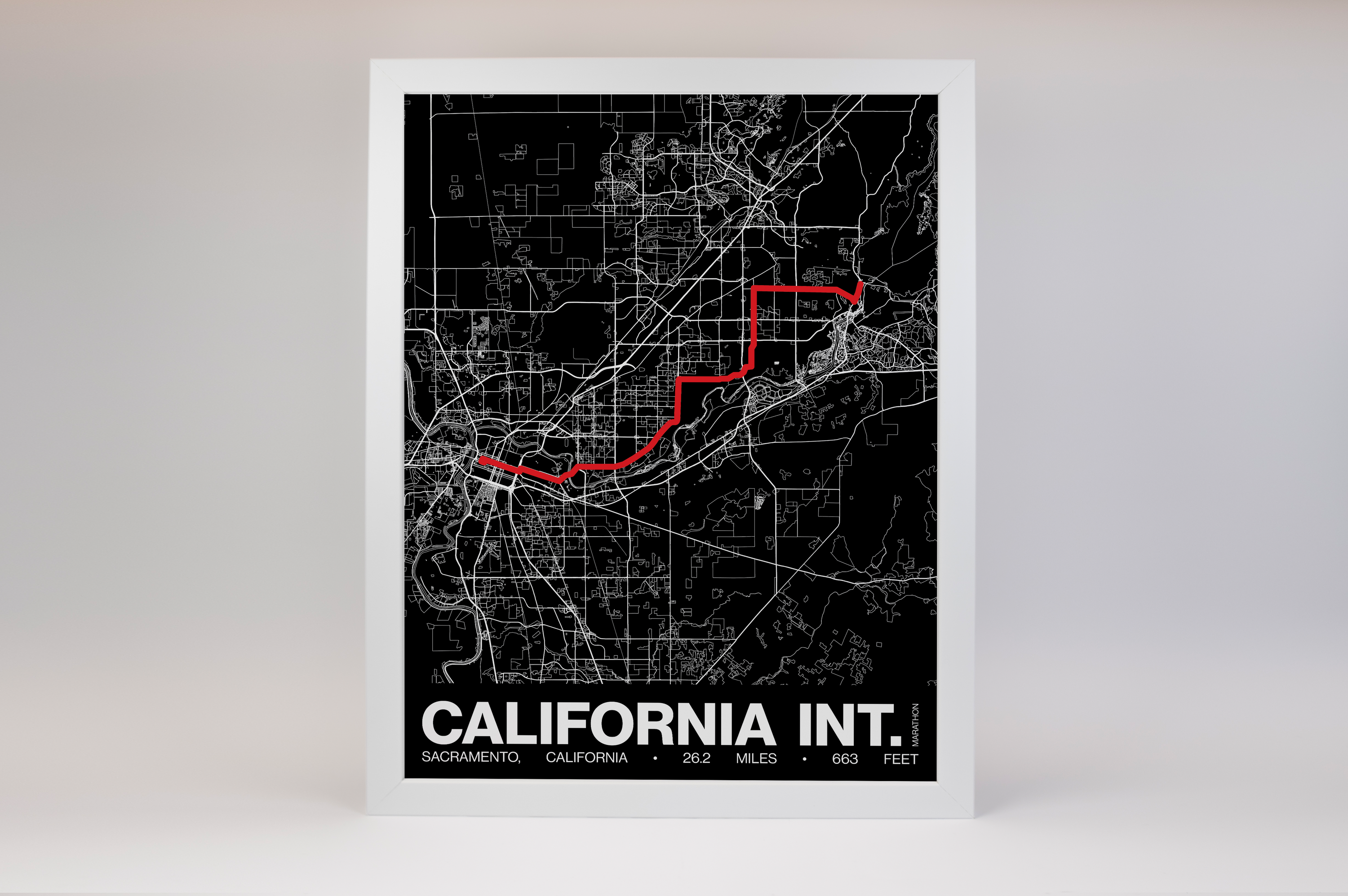 California International Marathon Poster - Grid Style