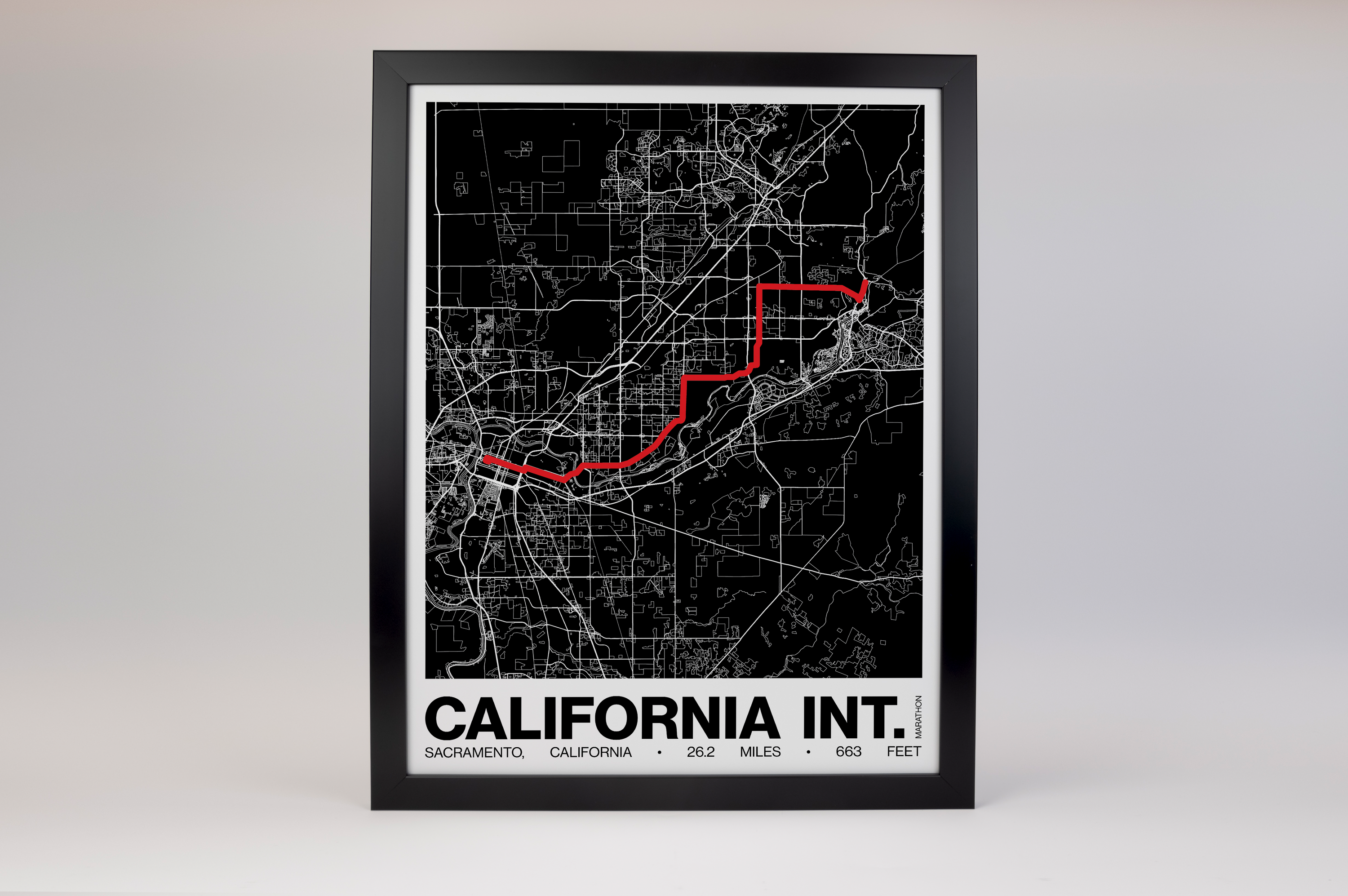 California International Marathon Poster - Grid Style