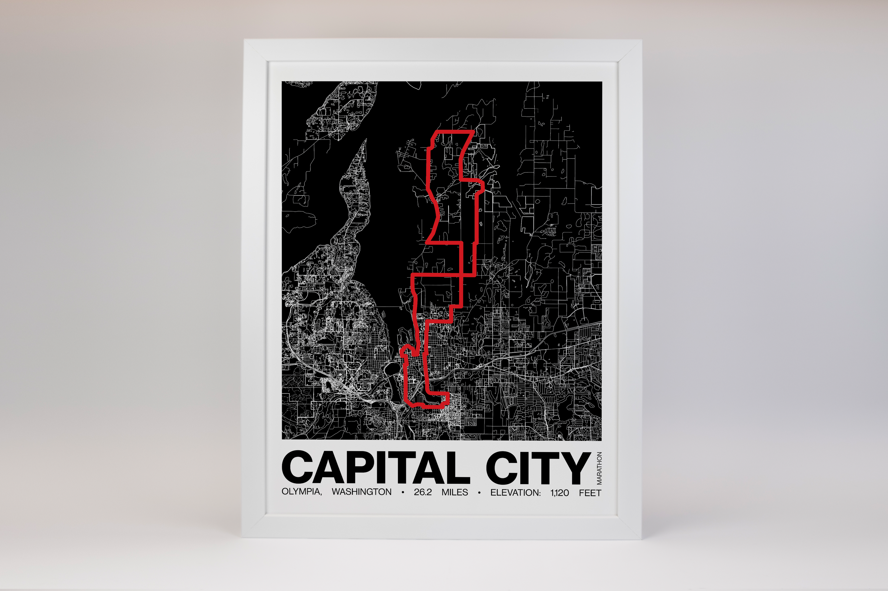 Capital City Marathon Poster - Grid Style