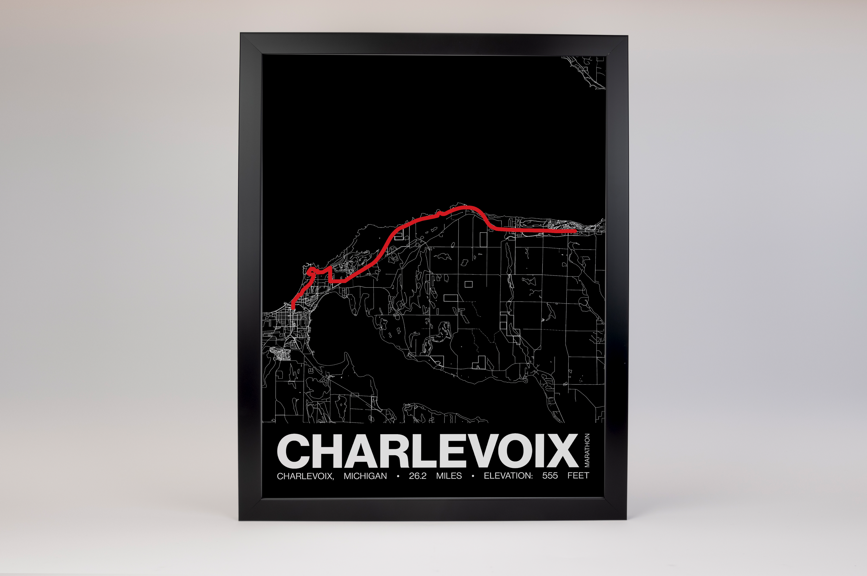 Charlevoix Marathon Poster - Grid Style