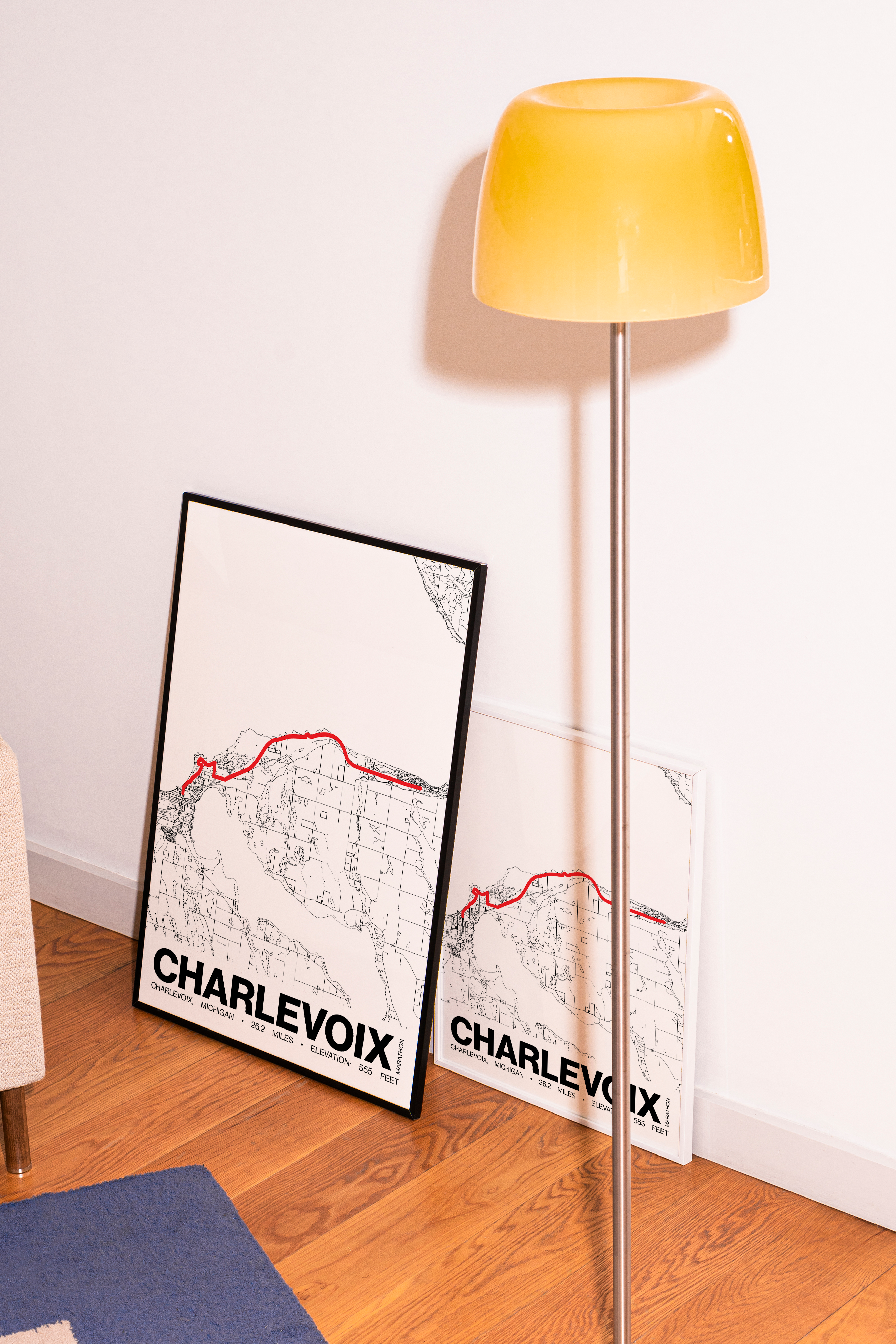 Charlevoix Marathon Poster - Grid Style