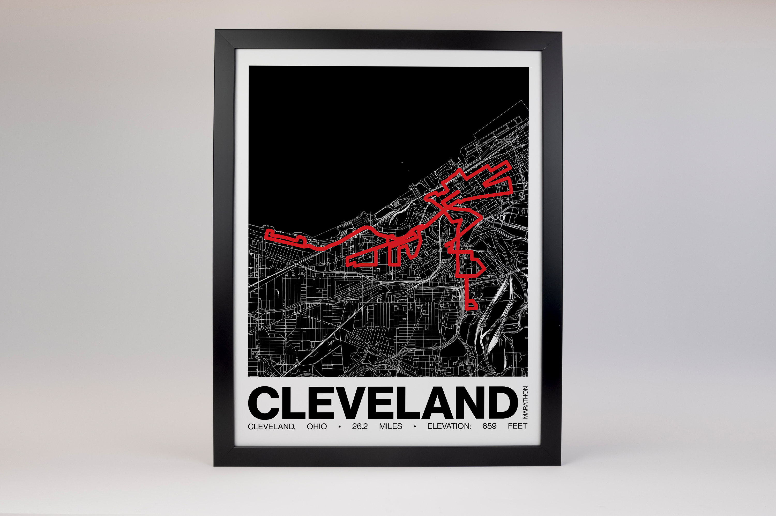 Cleveland Marathon Poster - Grid Style