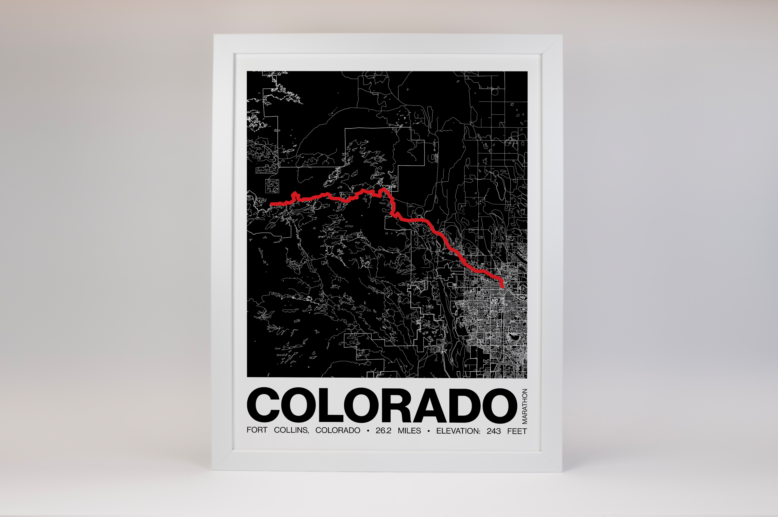 Colorado Marathon Poster - Grid Style