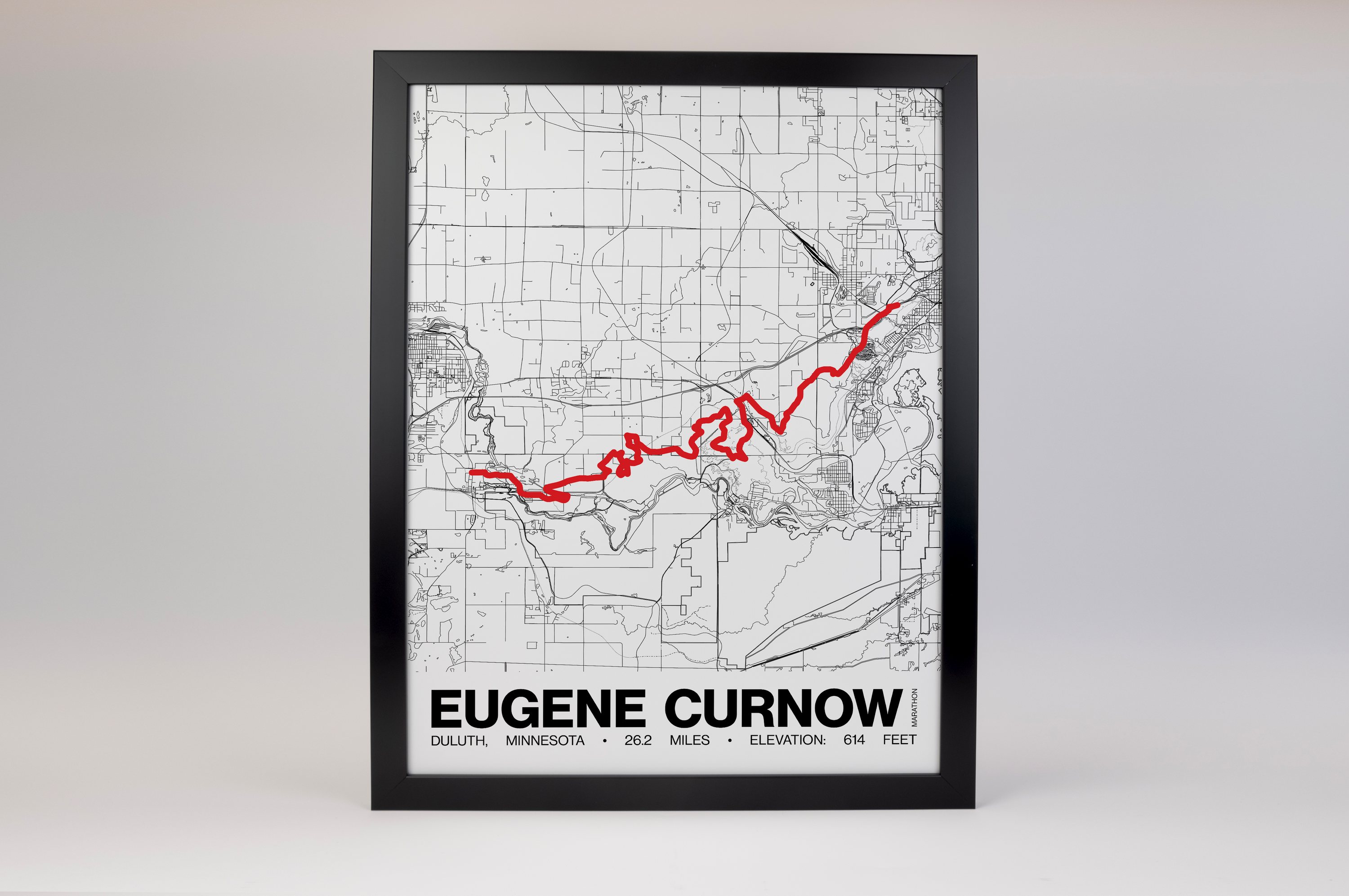 Eugene Curnow Trail Marathon Poster - Grid Style