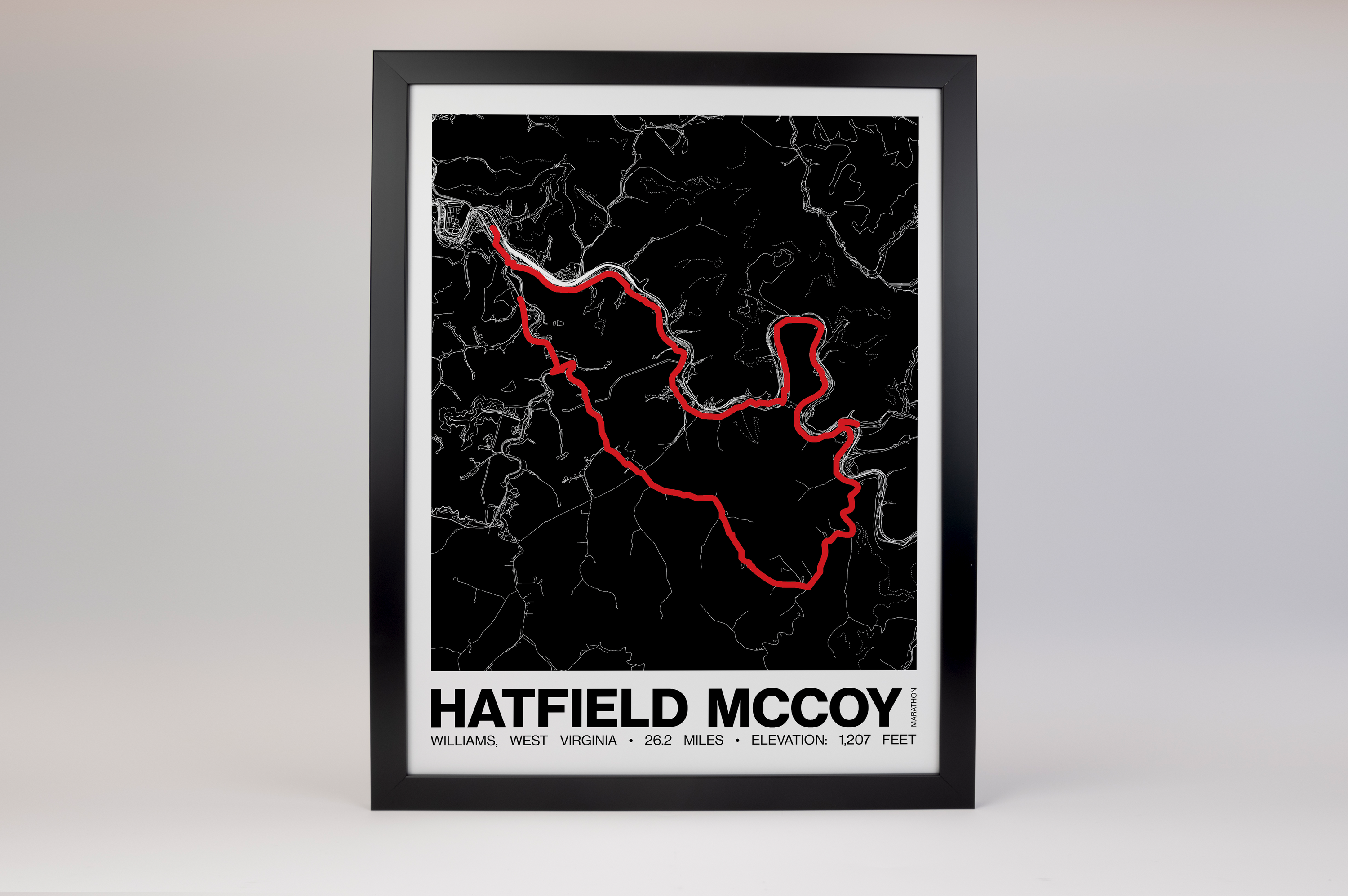 Hatfield McCoy Marathon Poster - Grid Style