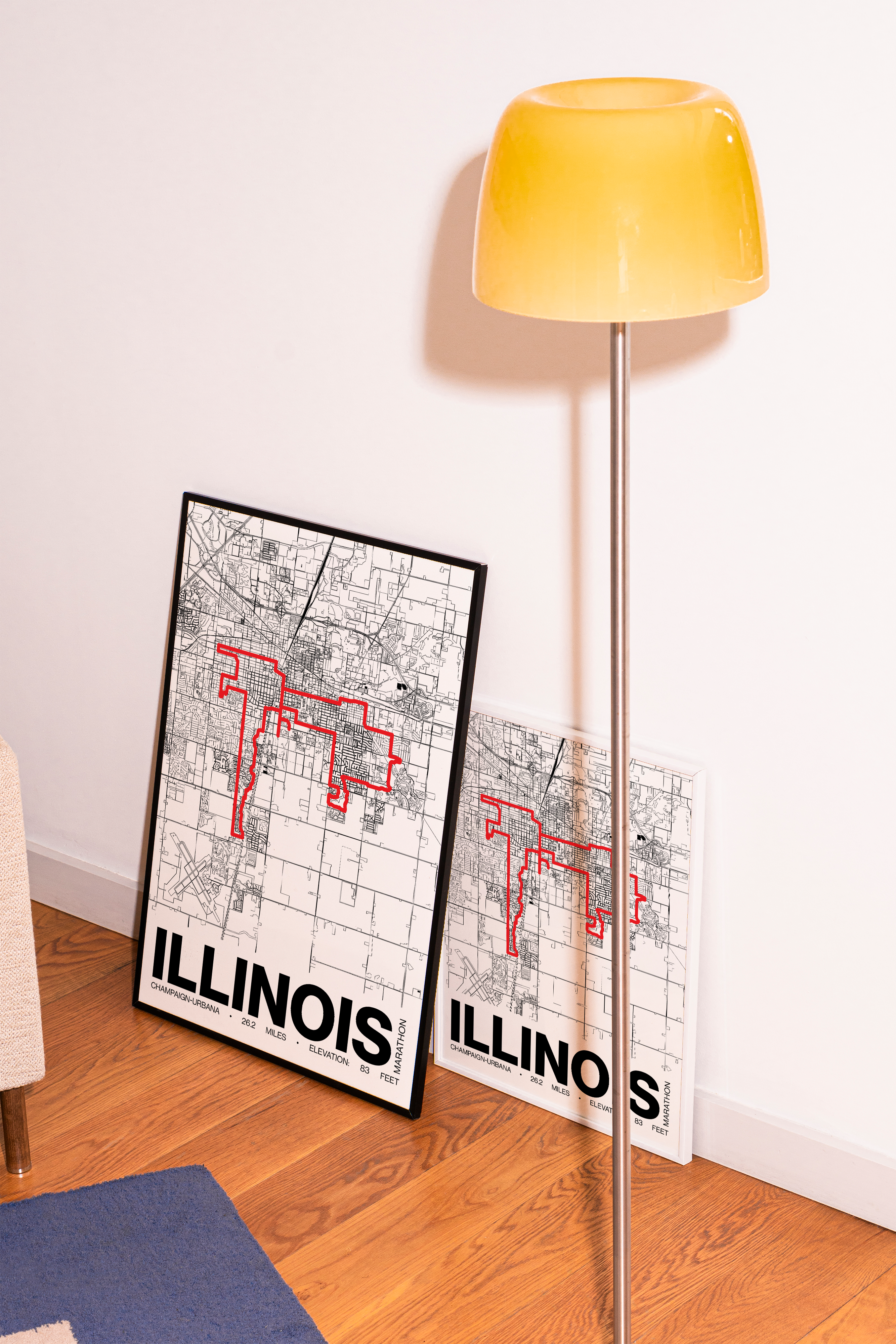 Illinois Marathon Poster - Grid Style