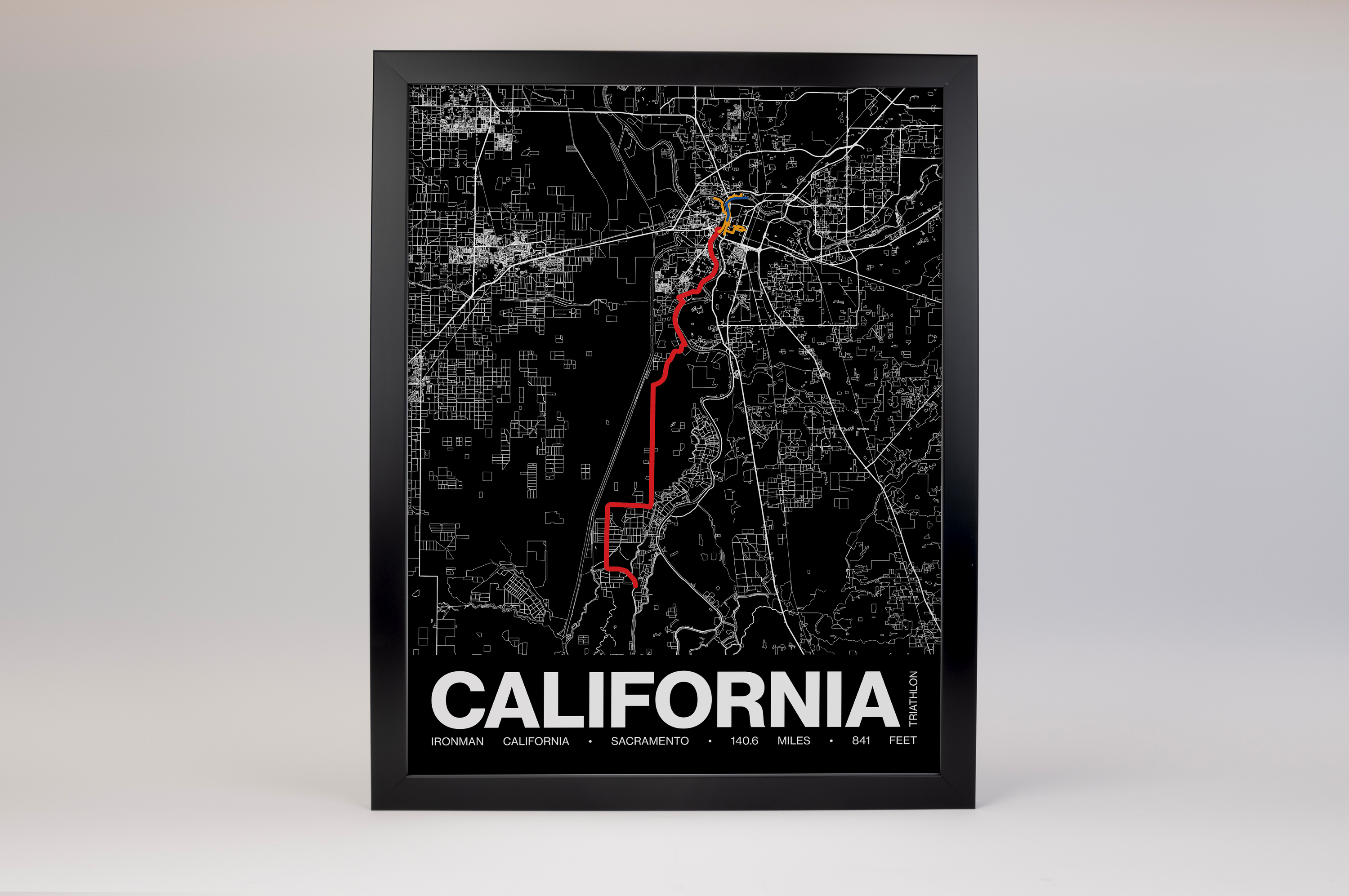 Ironman California Race Poster - Grid Style
