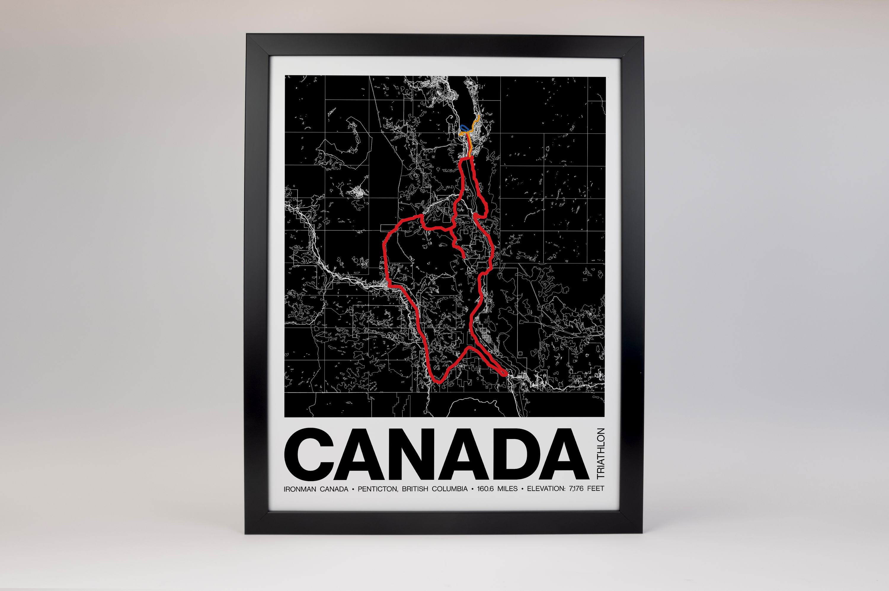 Ironman Canada-Penticton Poster - Grid Style
