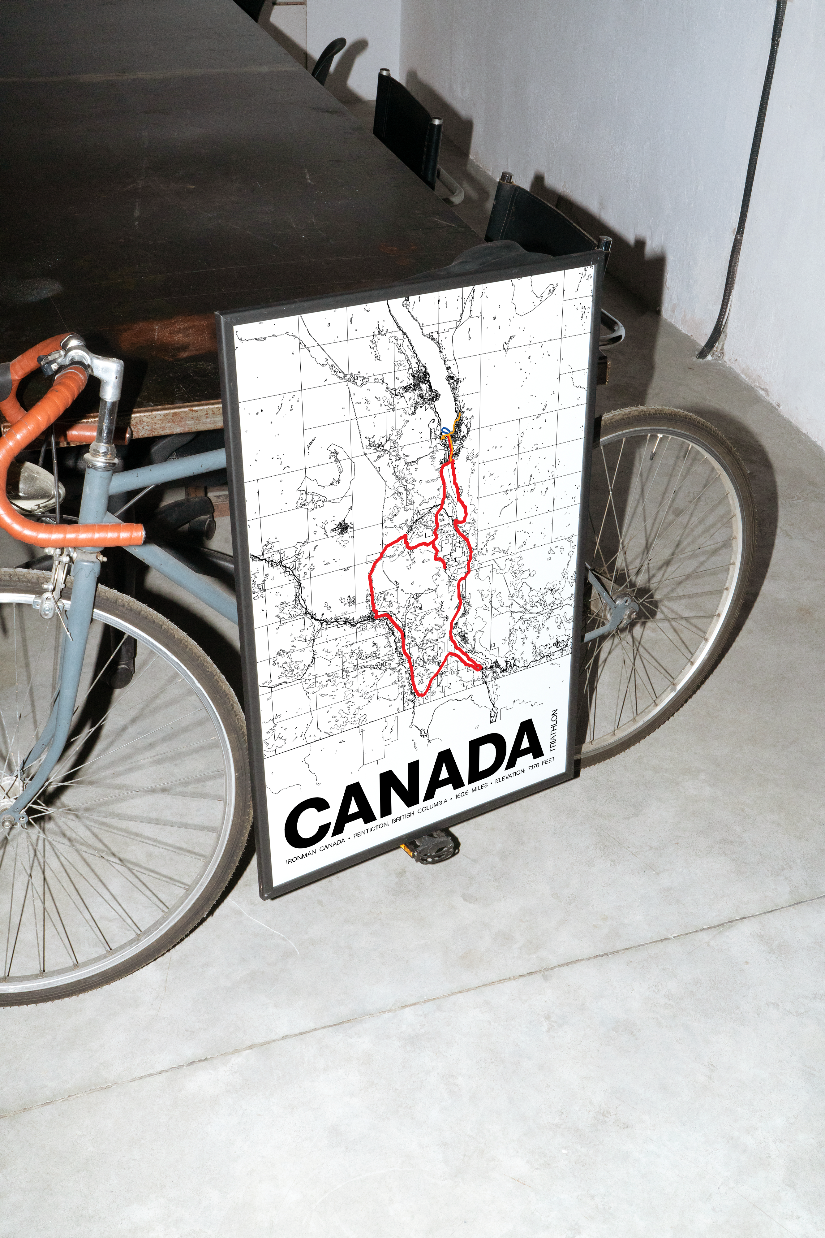 Ironman Canada-Penticton Poster - Grid Style