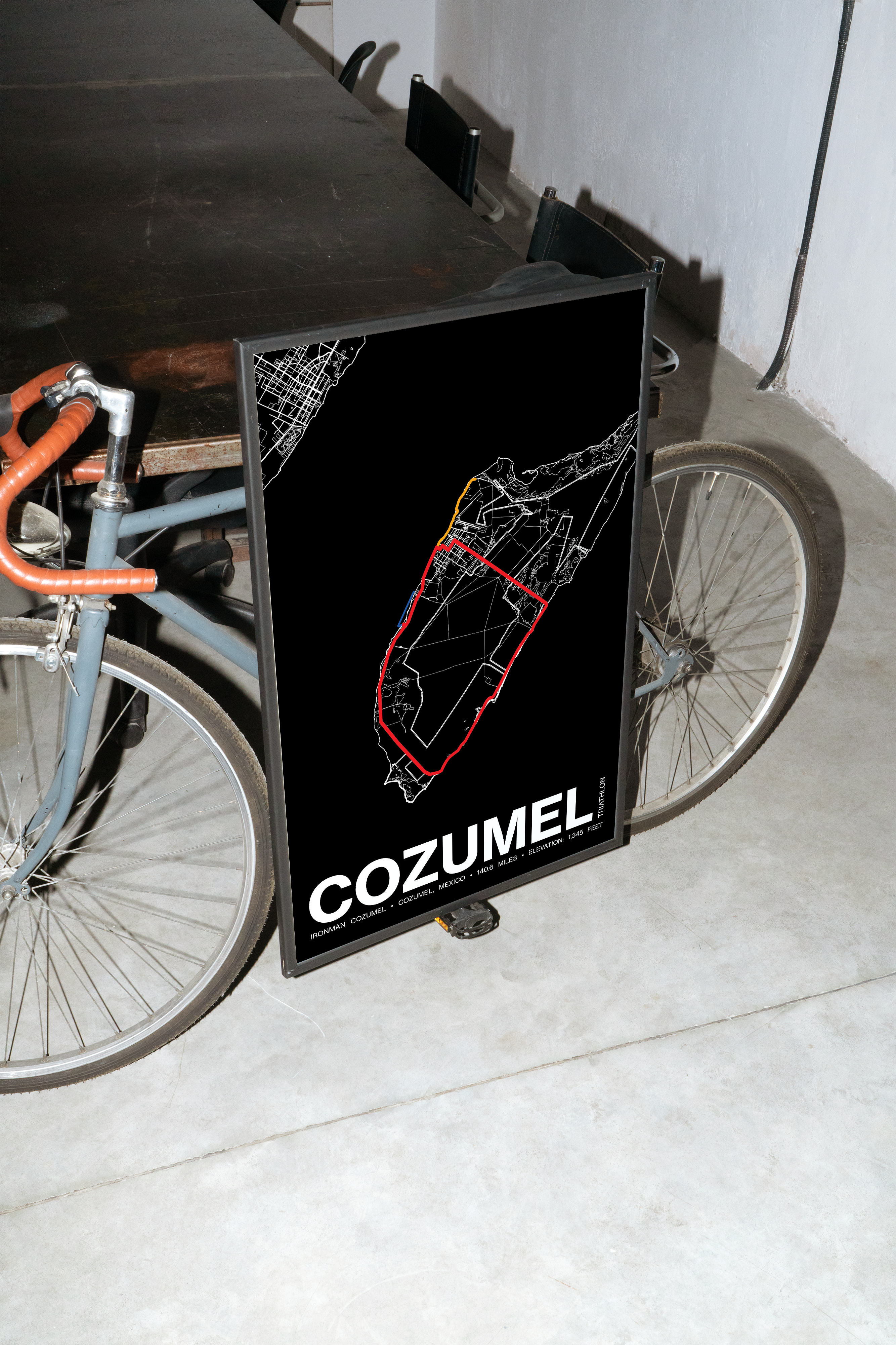 Ironman Cozumel Poster - Grid Style