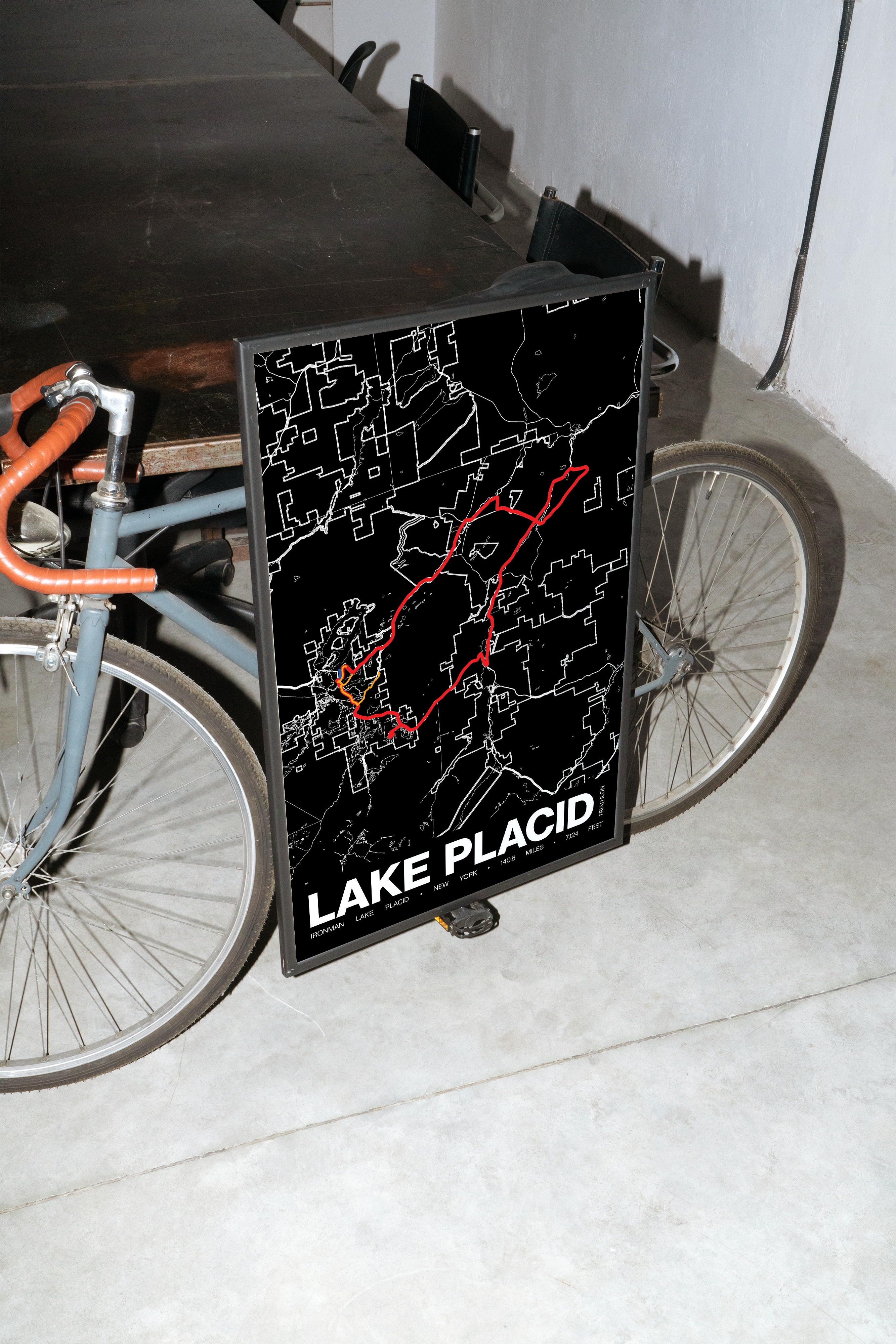 Ironman Lake Placid Poster - Grid Style