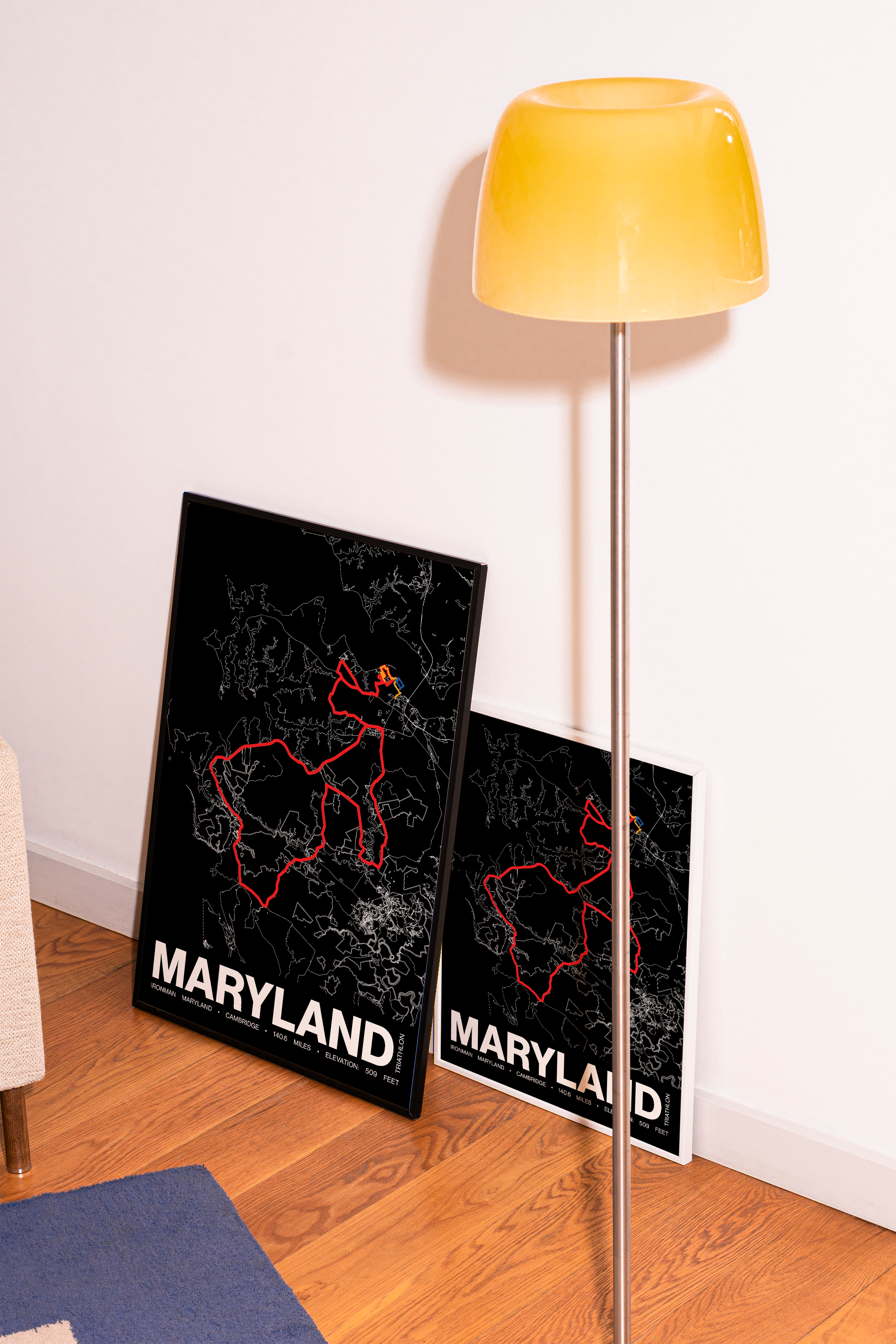 Ironman Maryland Race Poster - Grid Style