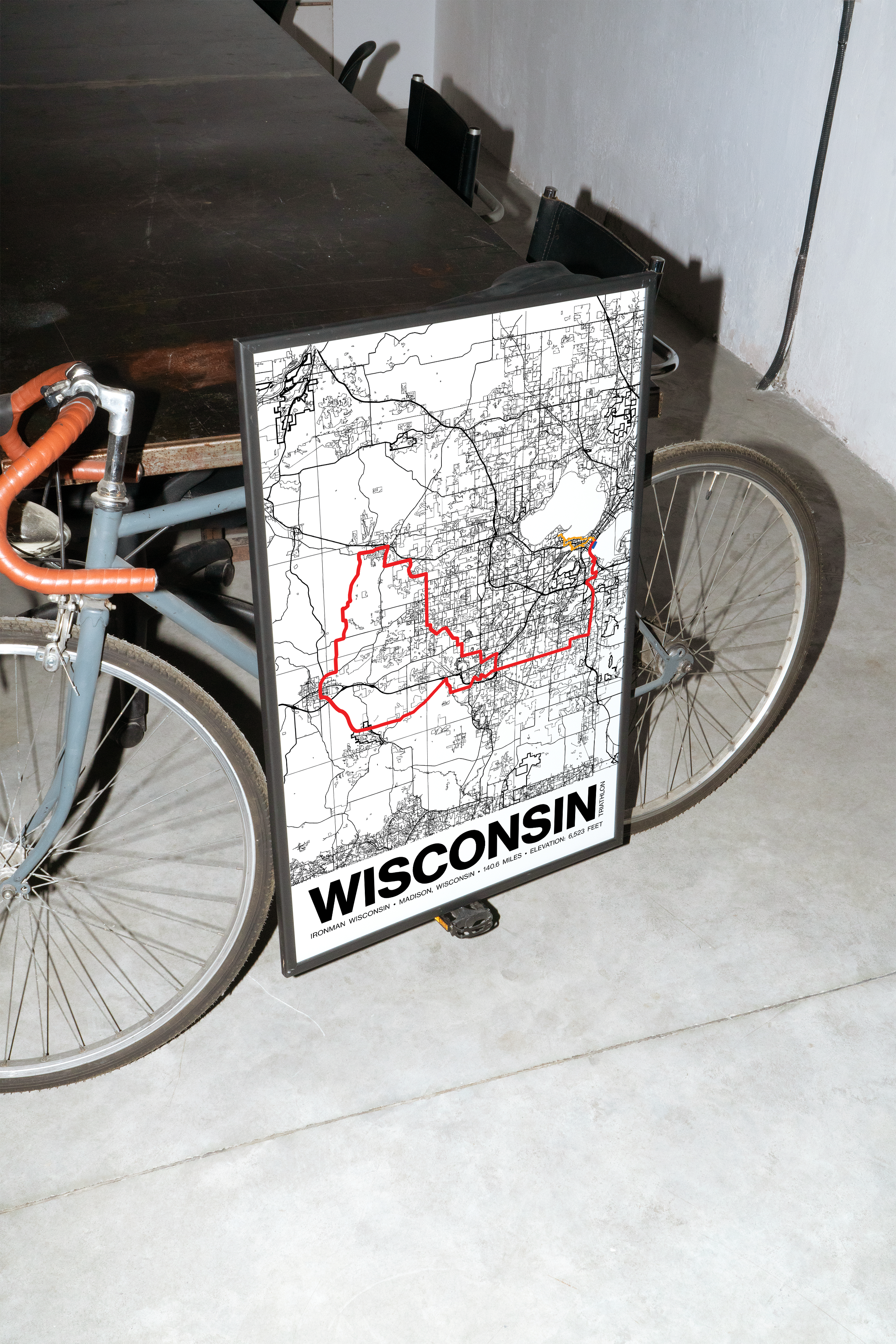 Ironman Wisconsin Poster - Grid Style