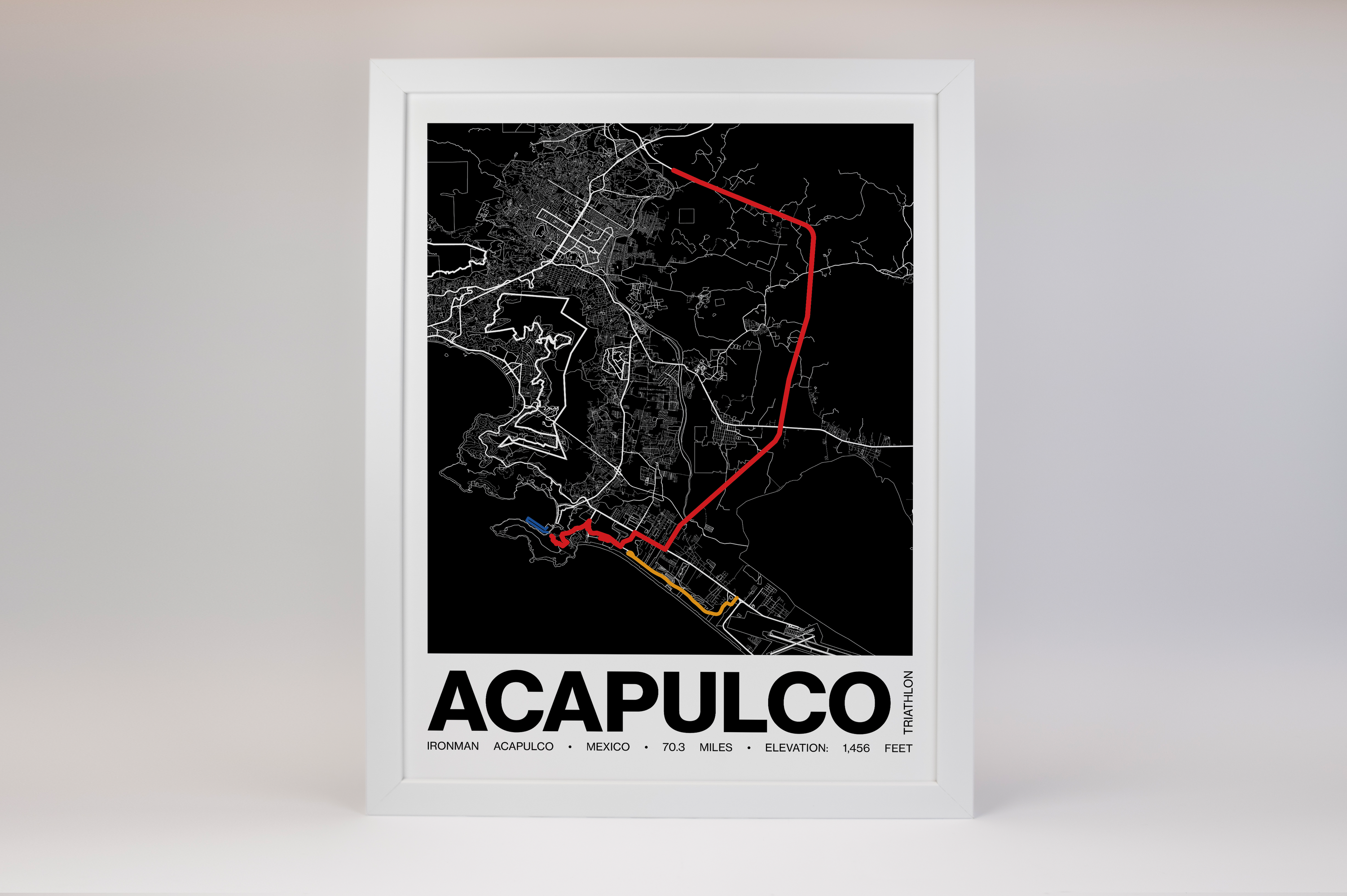 Ironman 70.3 Acapulco Poster - Grid Style