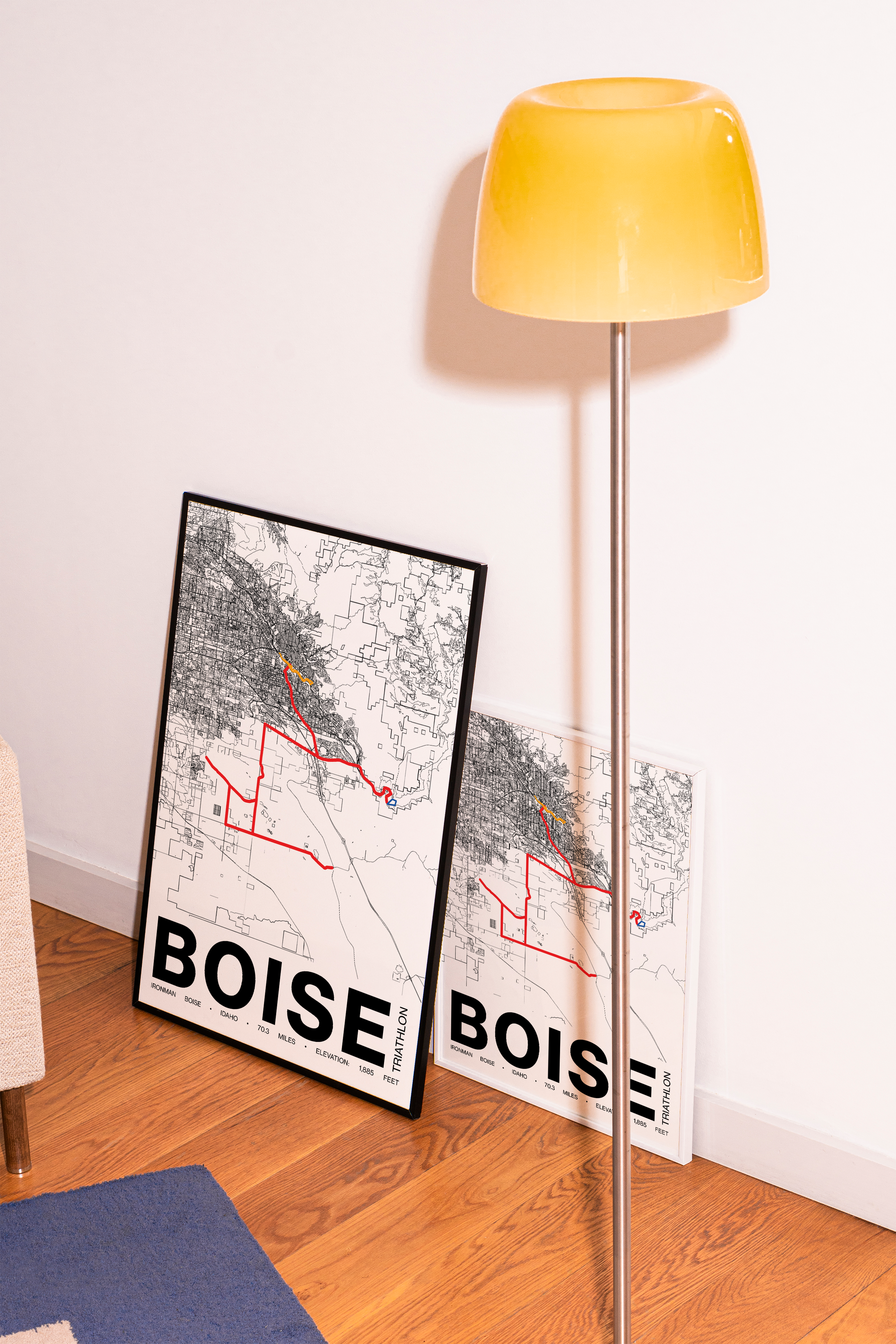 Ironman 70.3 Boise Poster - Grid Style