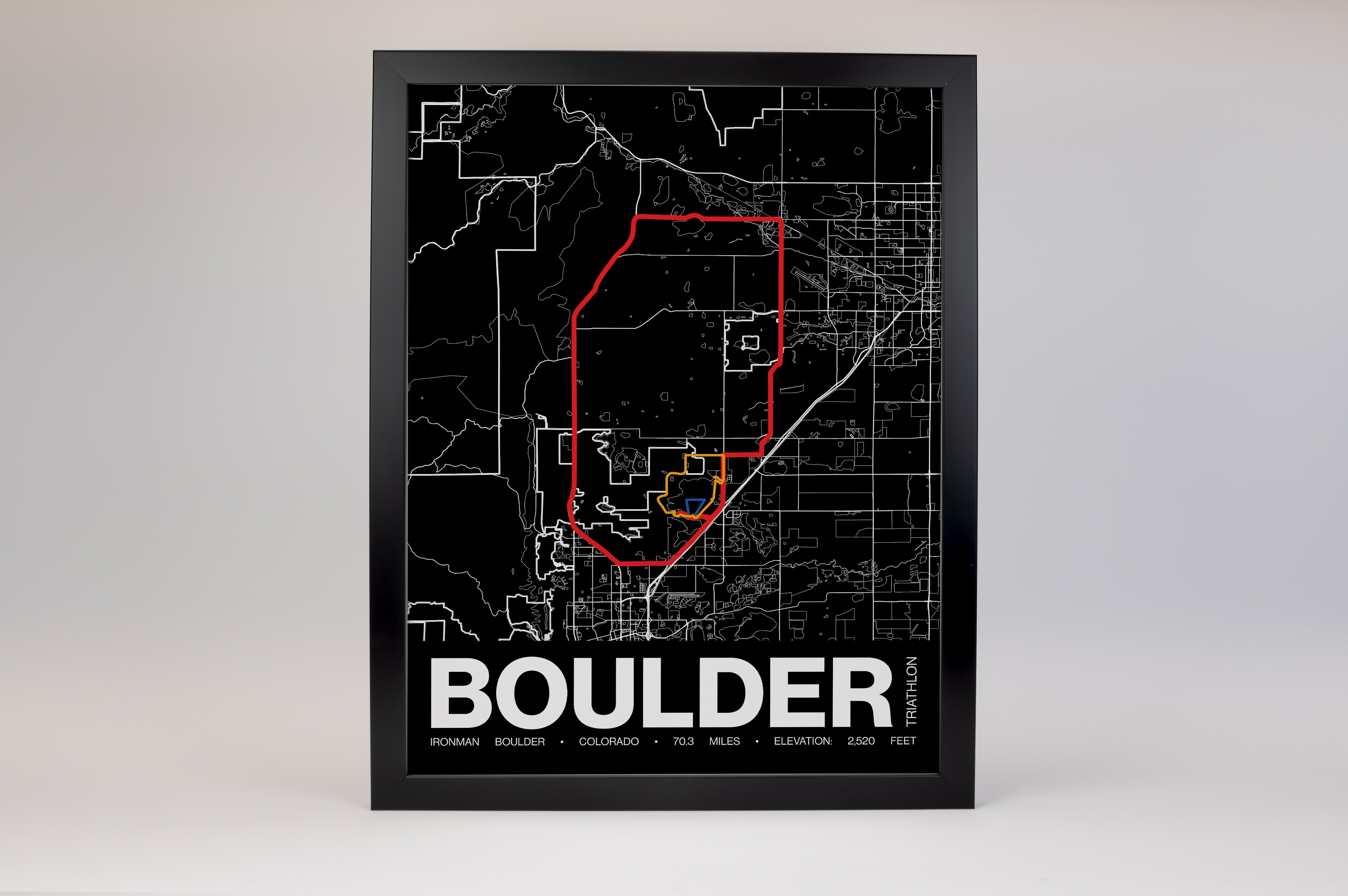 Ironman 70.3 Boulder Poster - Grid Style