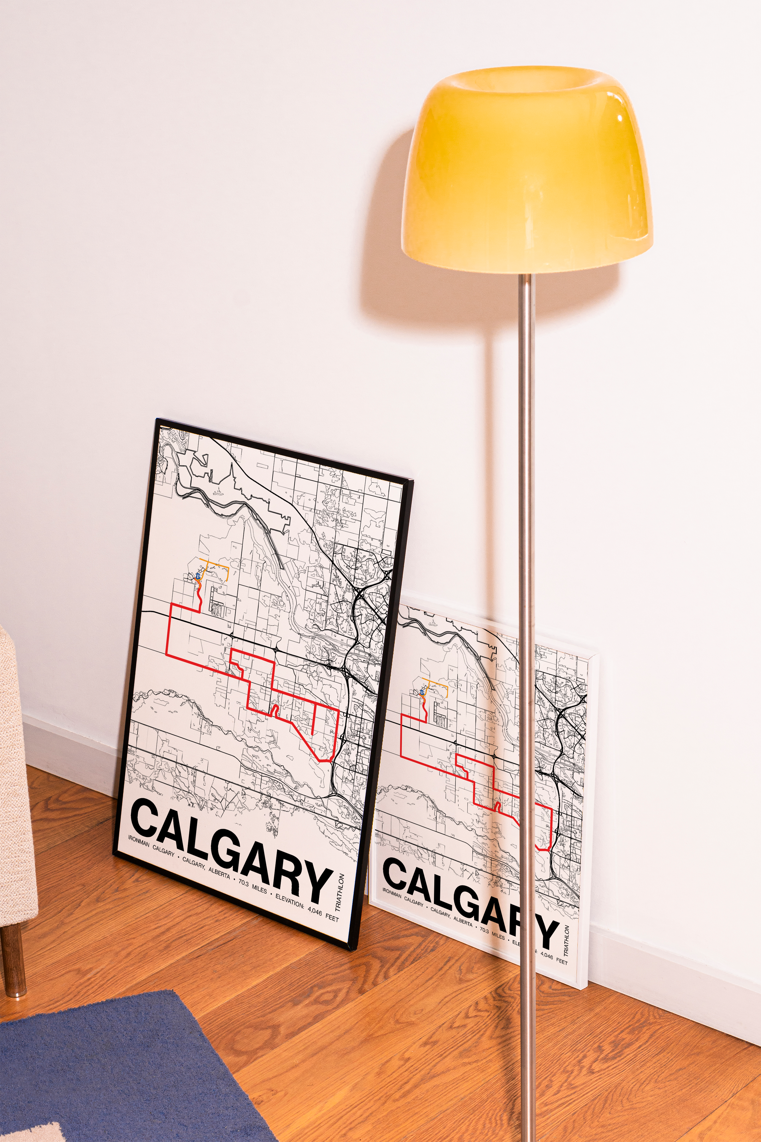 Ironman 70.3 Calgary Poster - Grid Style