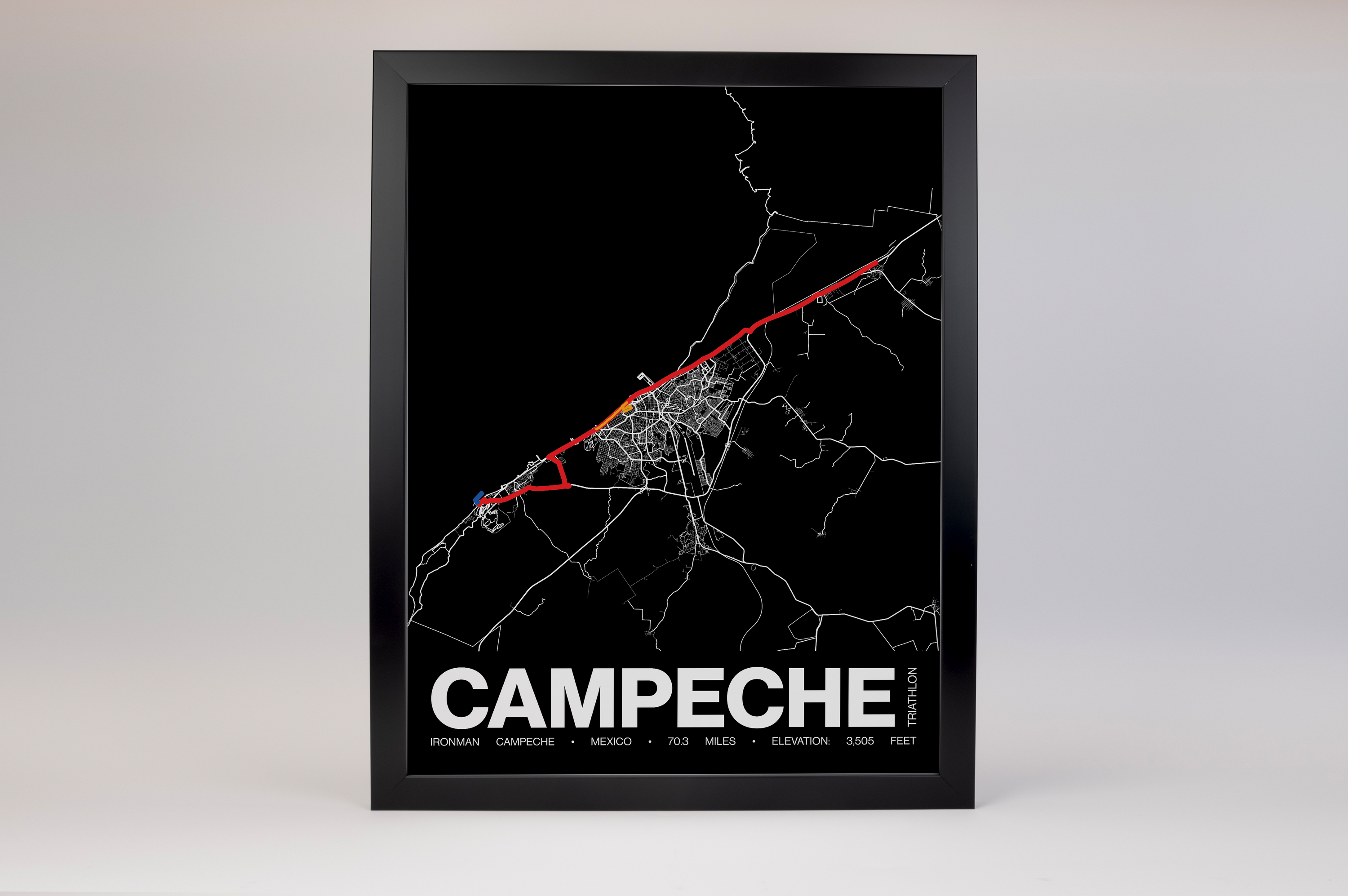 Ironman 70.3 Campeche Poster - Grid Style