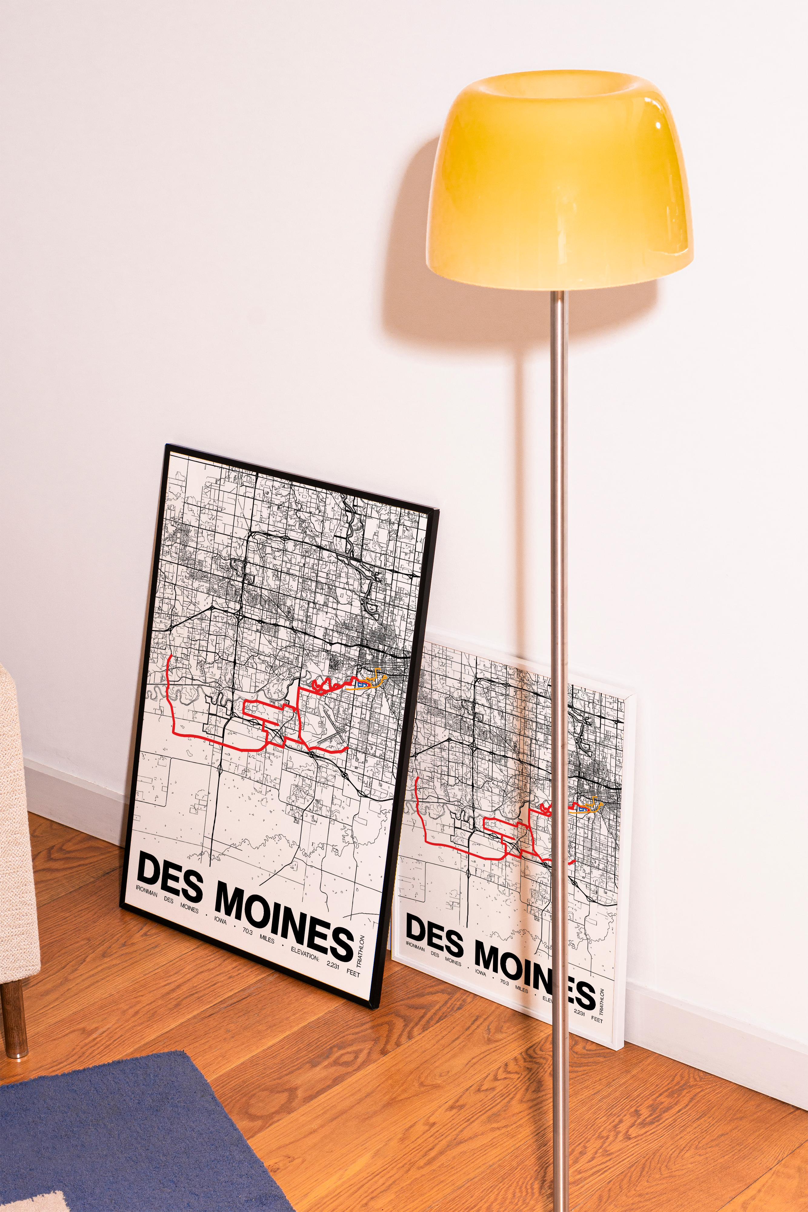 Ironman 70.3 Des Moines Poster - Grid Style