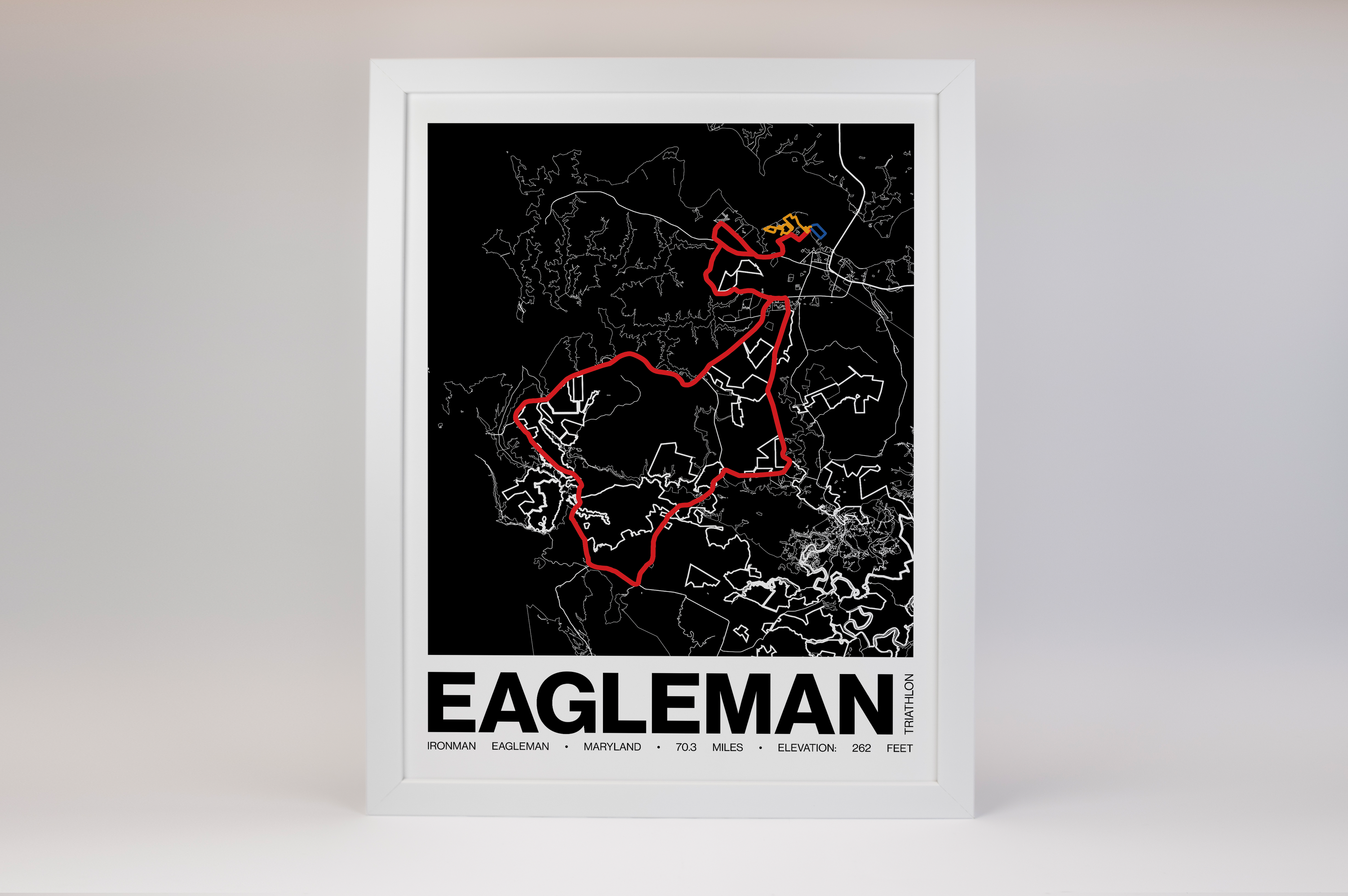 Ironman 70.3 Eagleman Poster - Grid Style