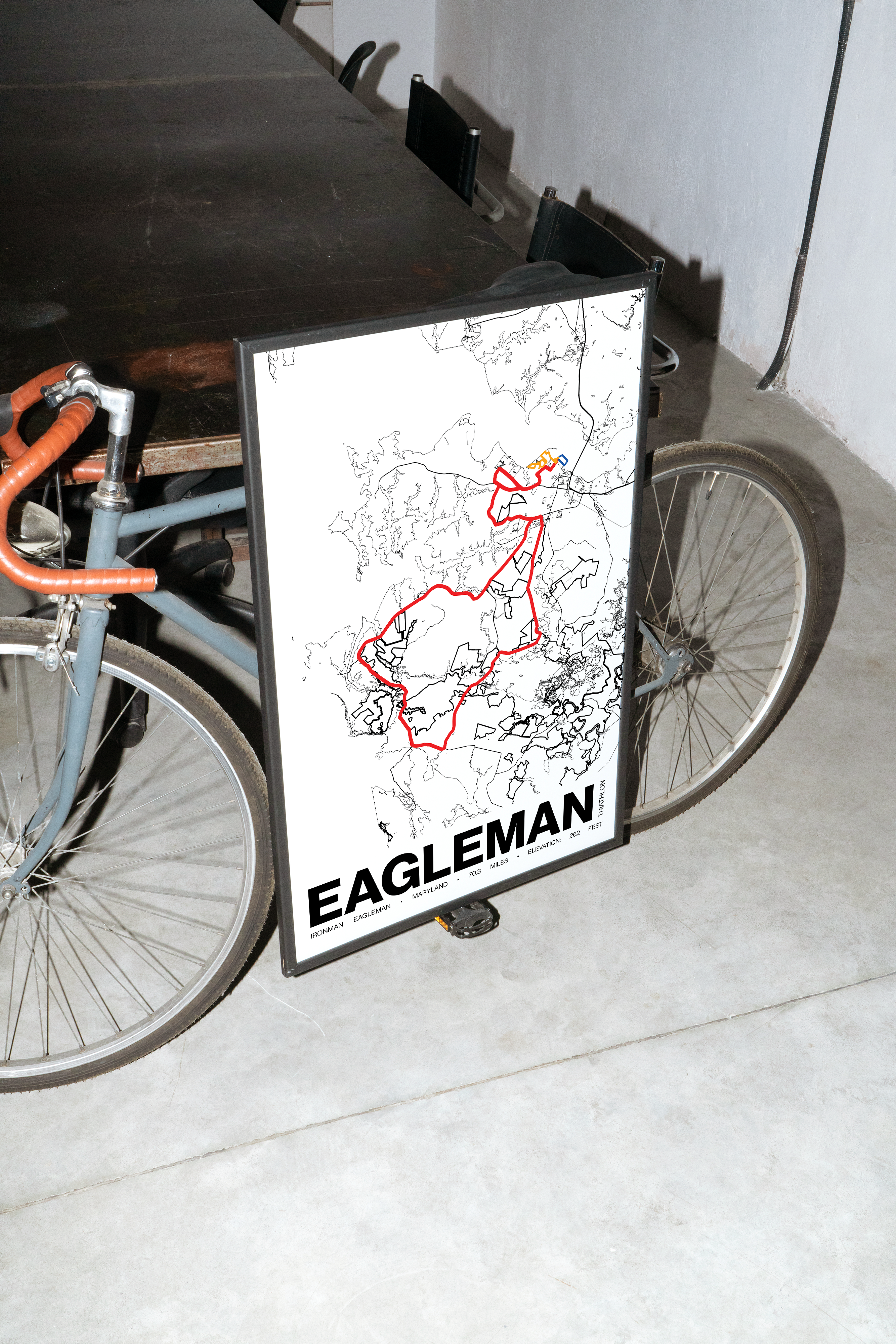 Ironman 70.3 Eagleman Poster - Grid Style