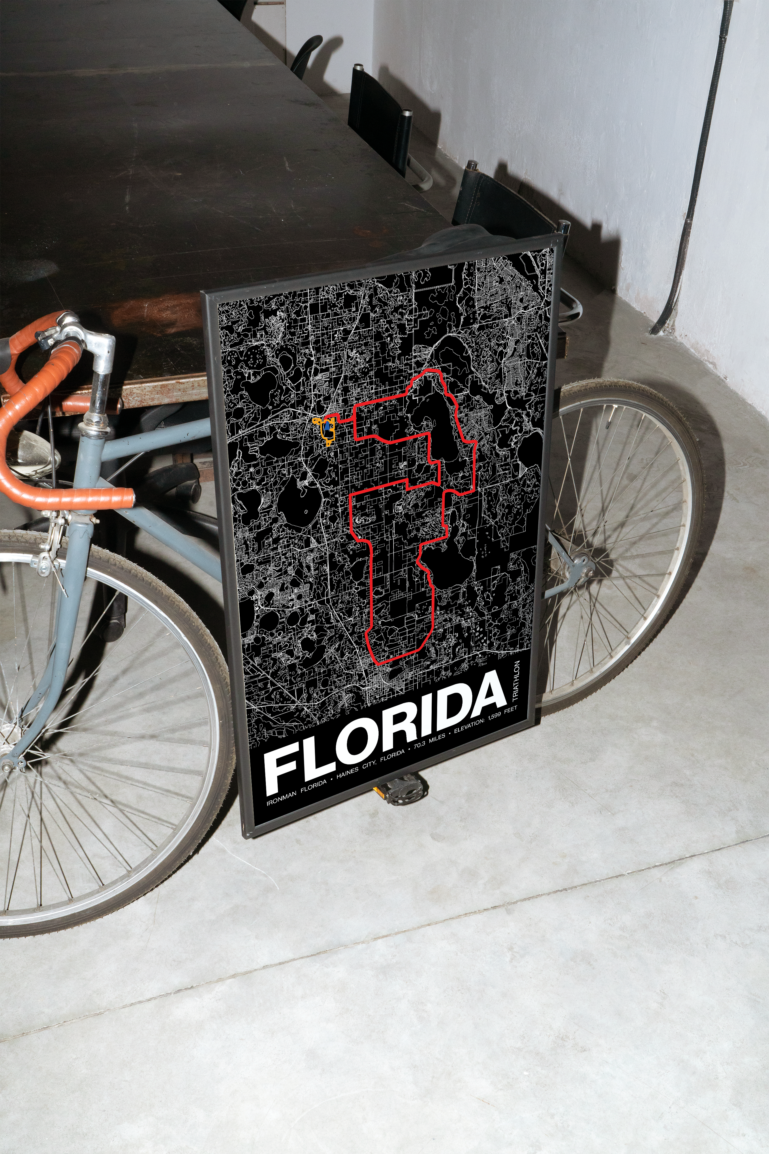 Ironman 70.3 Florida Poster - Grid Style