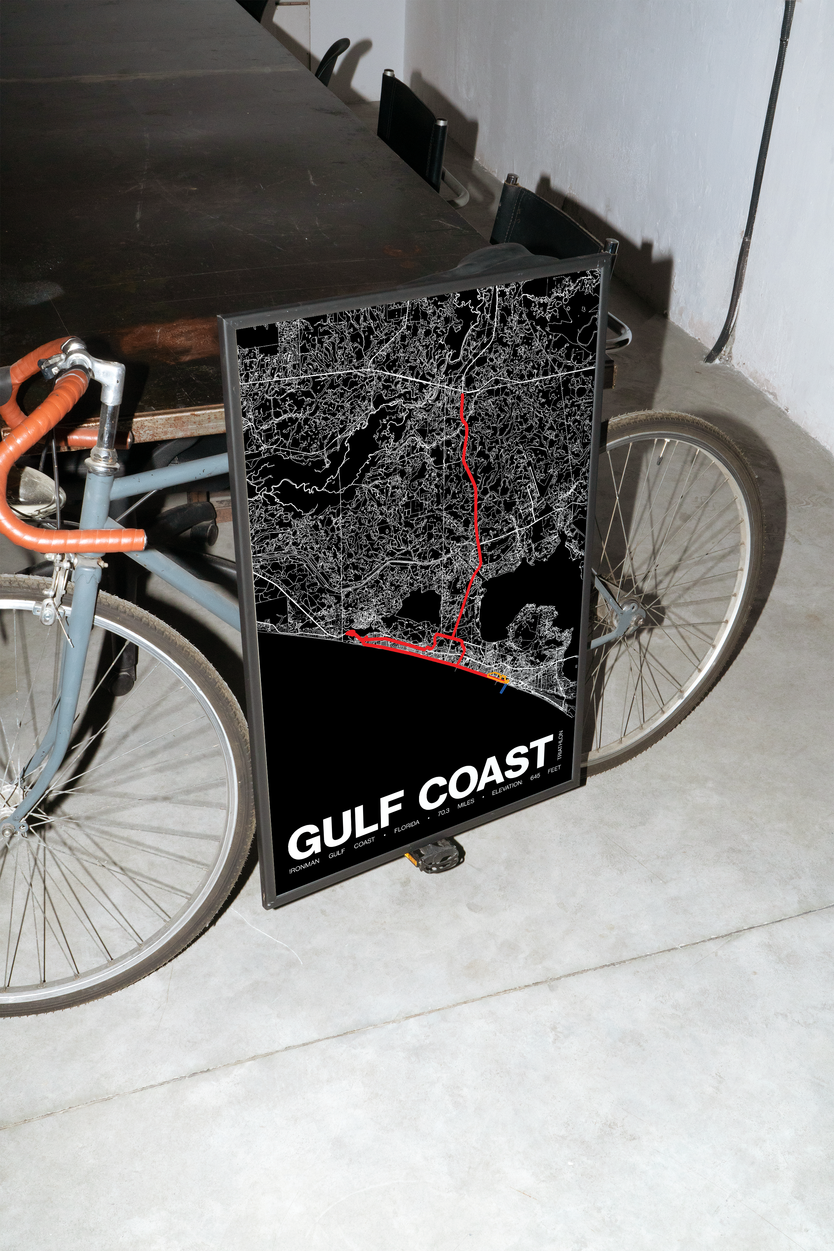 Ironman 70.3 Gulf Coast Poster - Grid Style