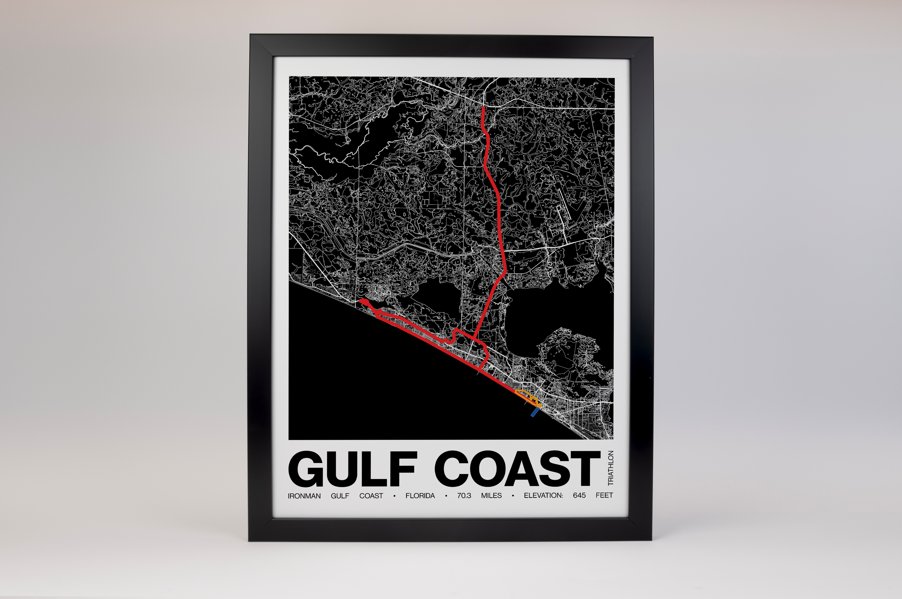 Ironman 70.3 Gulf Coast Poster - Grid Style