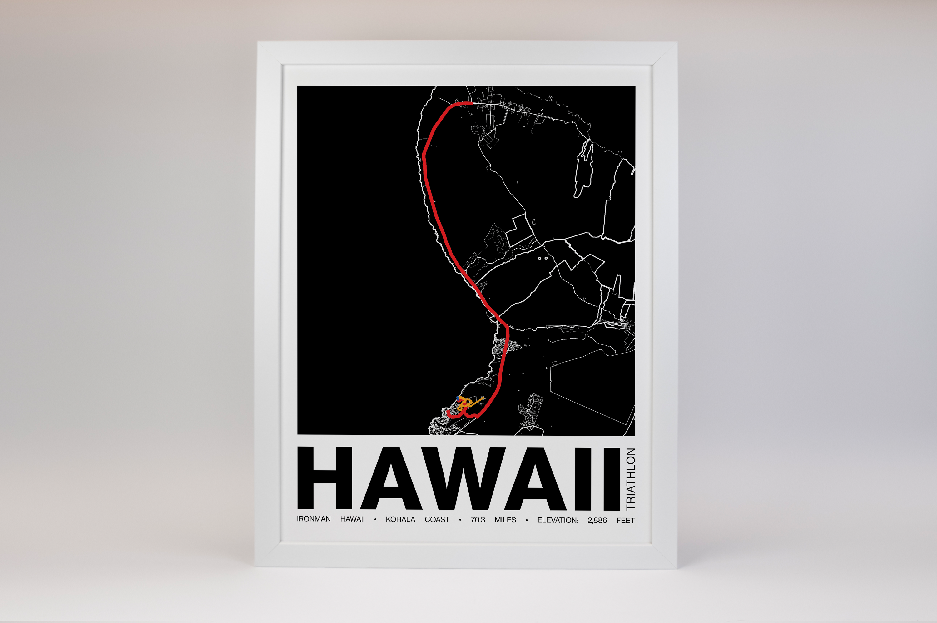 Ironman 70.3 Hawai'i Poster - Grid Style