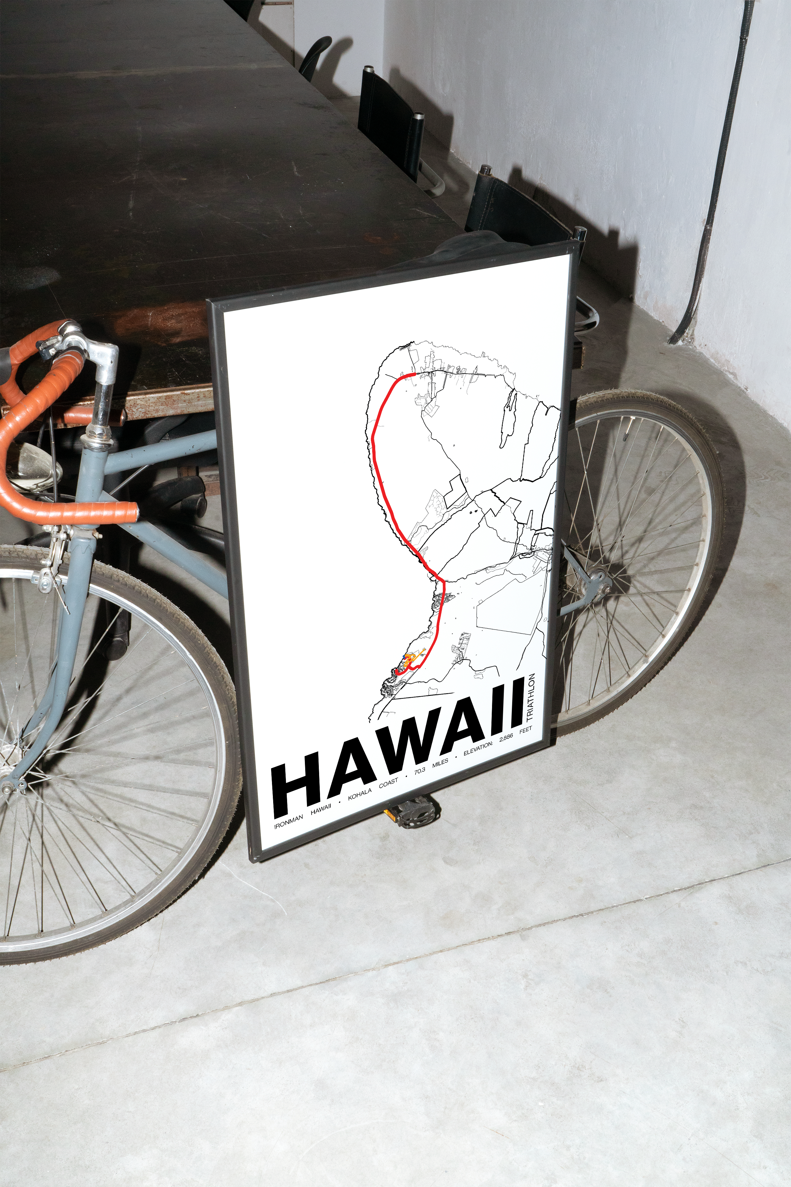Ironman 70.3 Hawai'i Poster - Grid Style