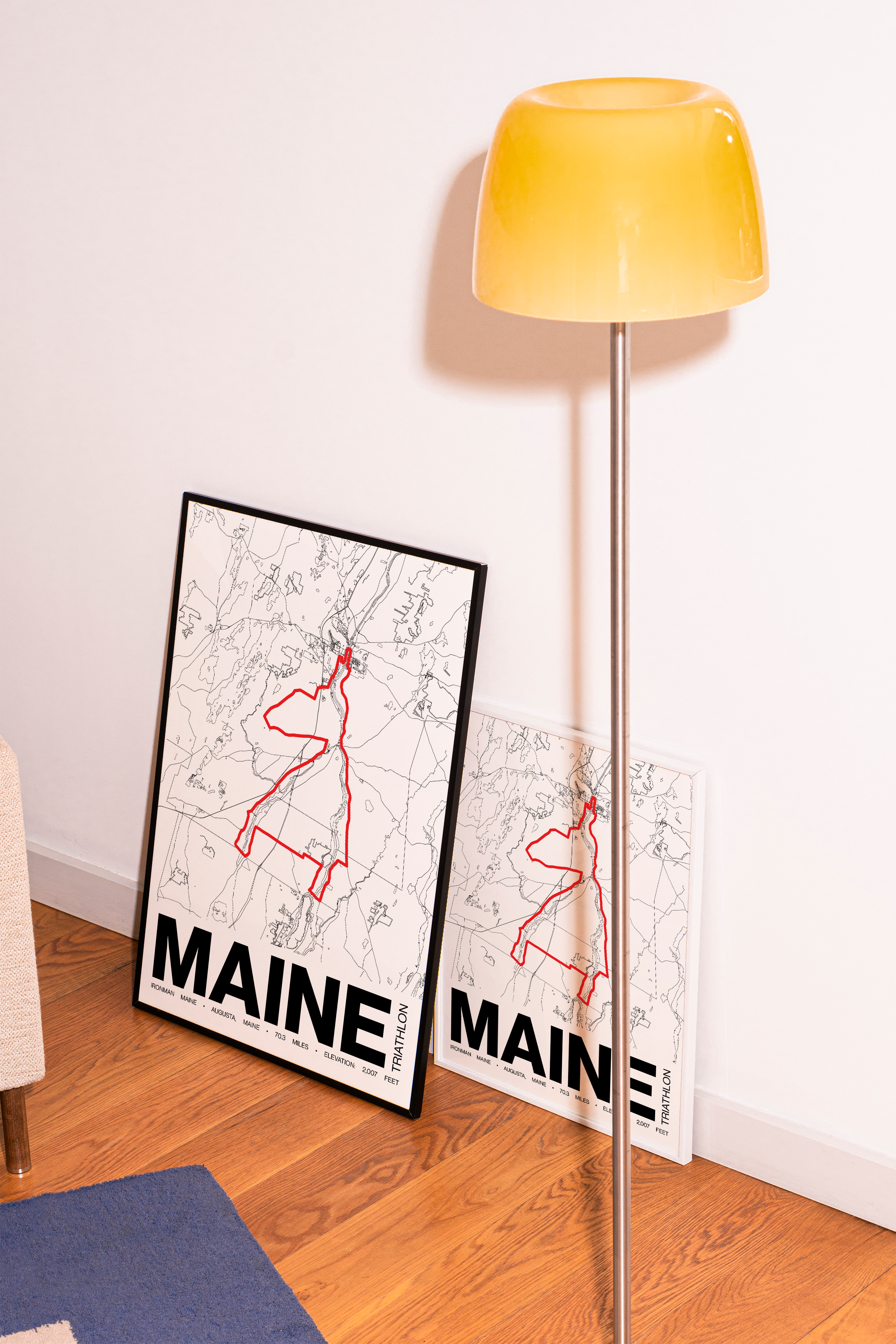 Ironman 70.3 Maine Poster - Grid Style