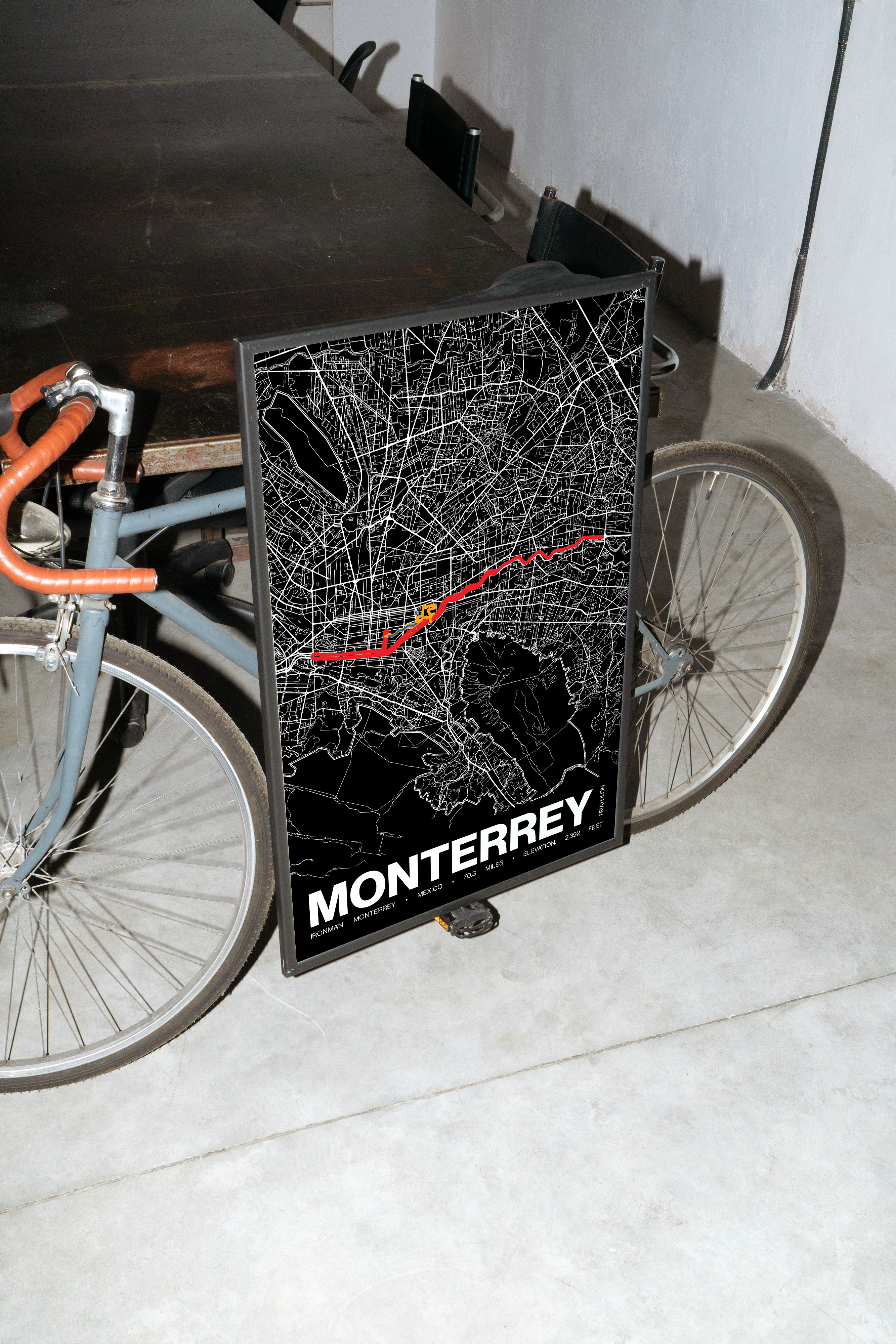 Ironman 70.3 Monterrey Poster - Grid Style