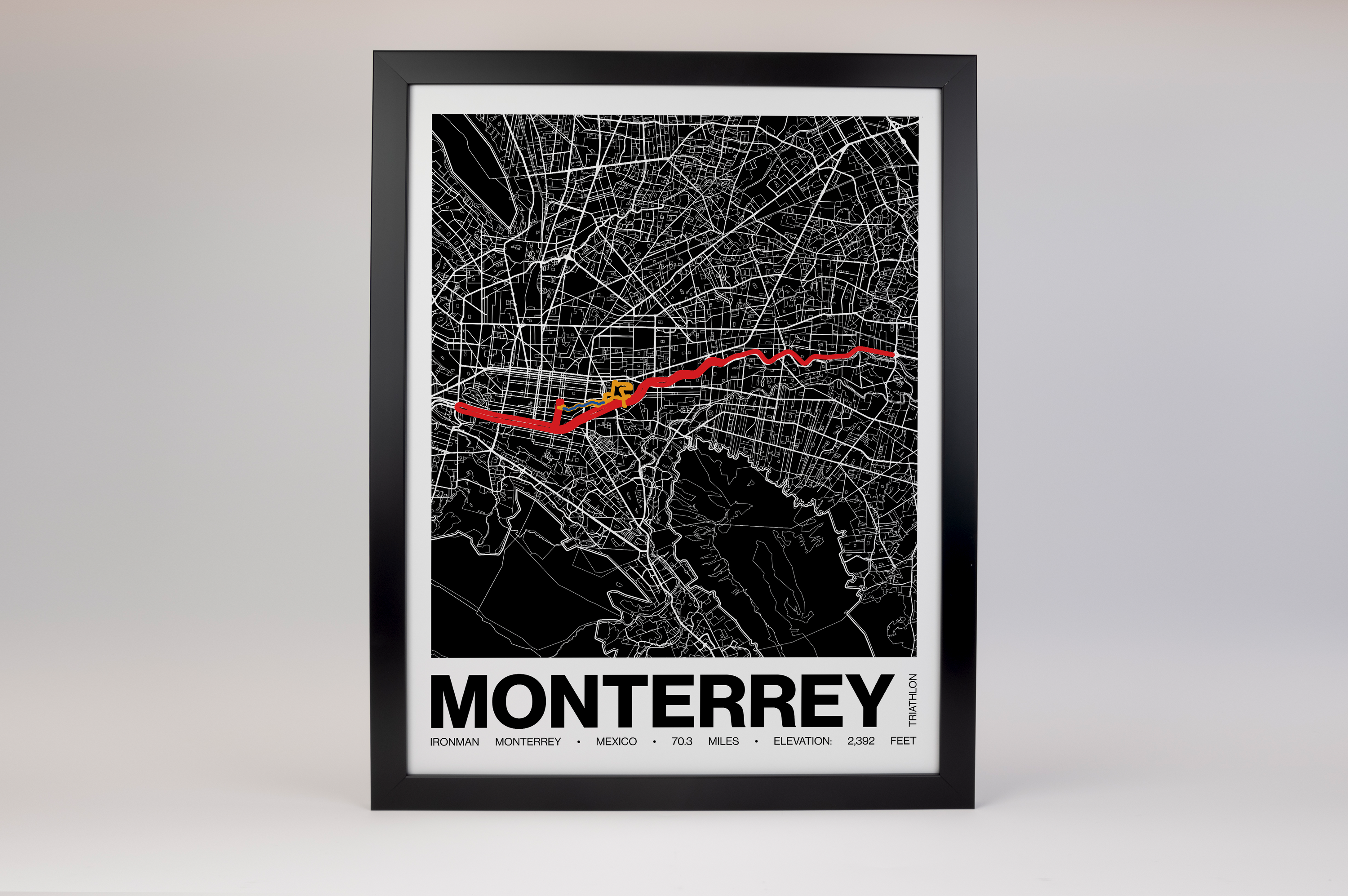 Ironman 70.3 Monterrey Poster - Grid Style