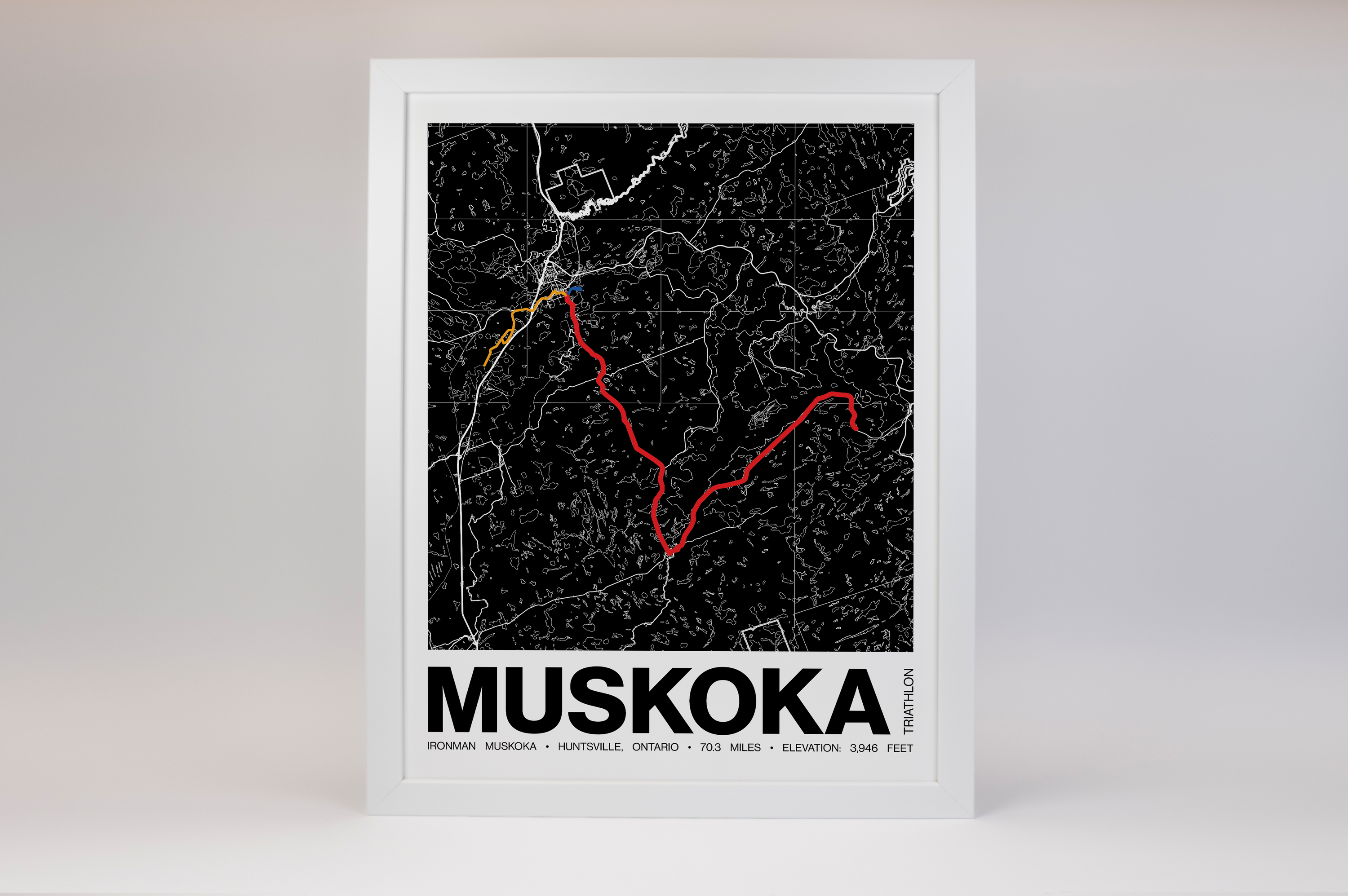 Ironman 70.3 Muskoka Poster - Grid Style