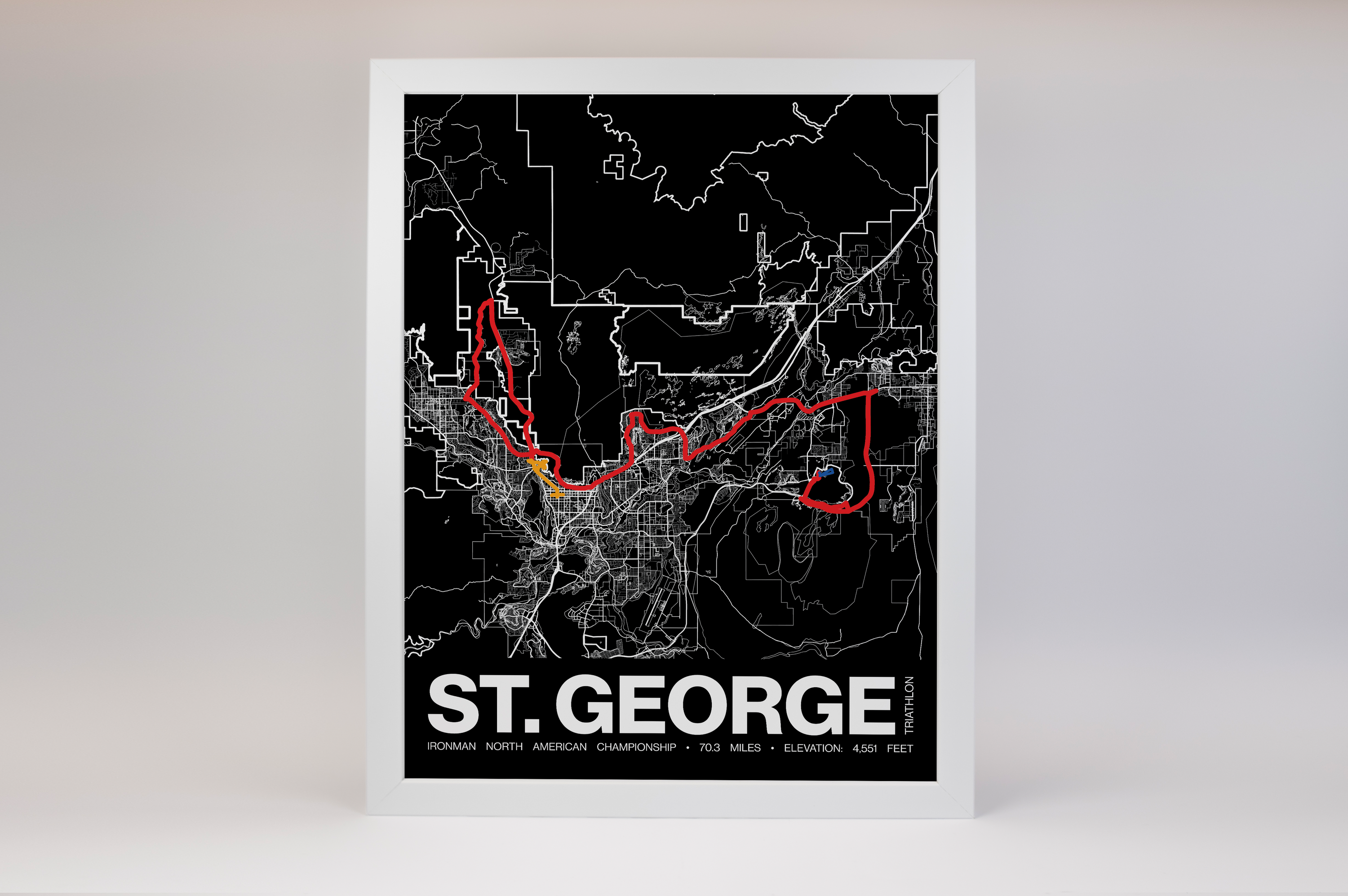 Ironman 70.3 North American Championship St. George Poster - Grid Style