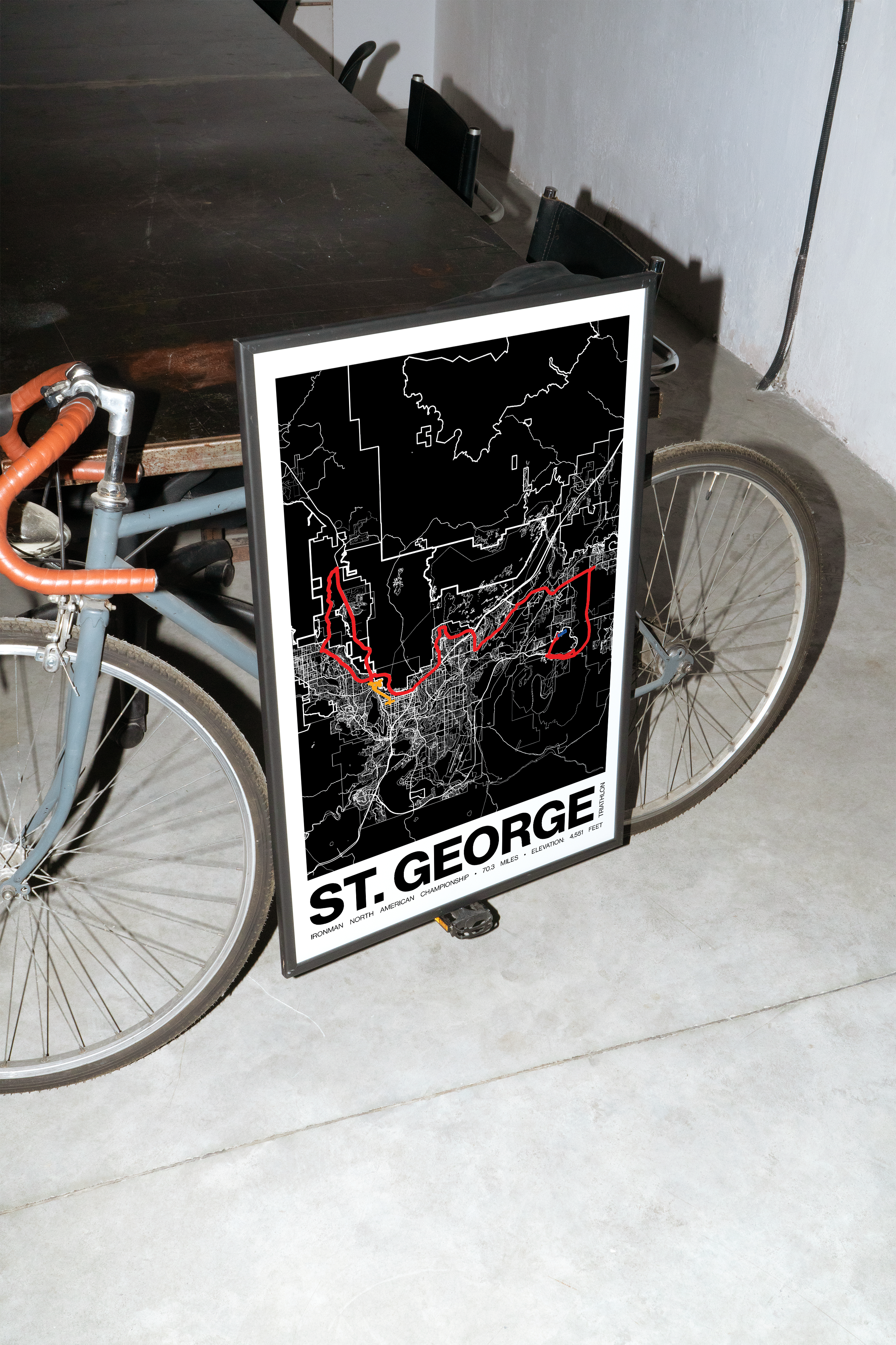 Ironman 70.3 North American Championship St. George Poster - Grid Style