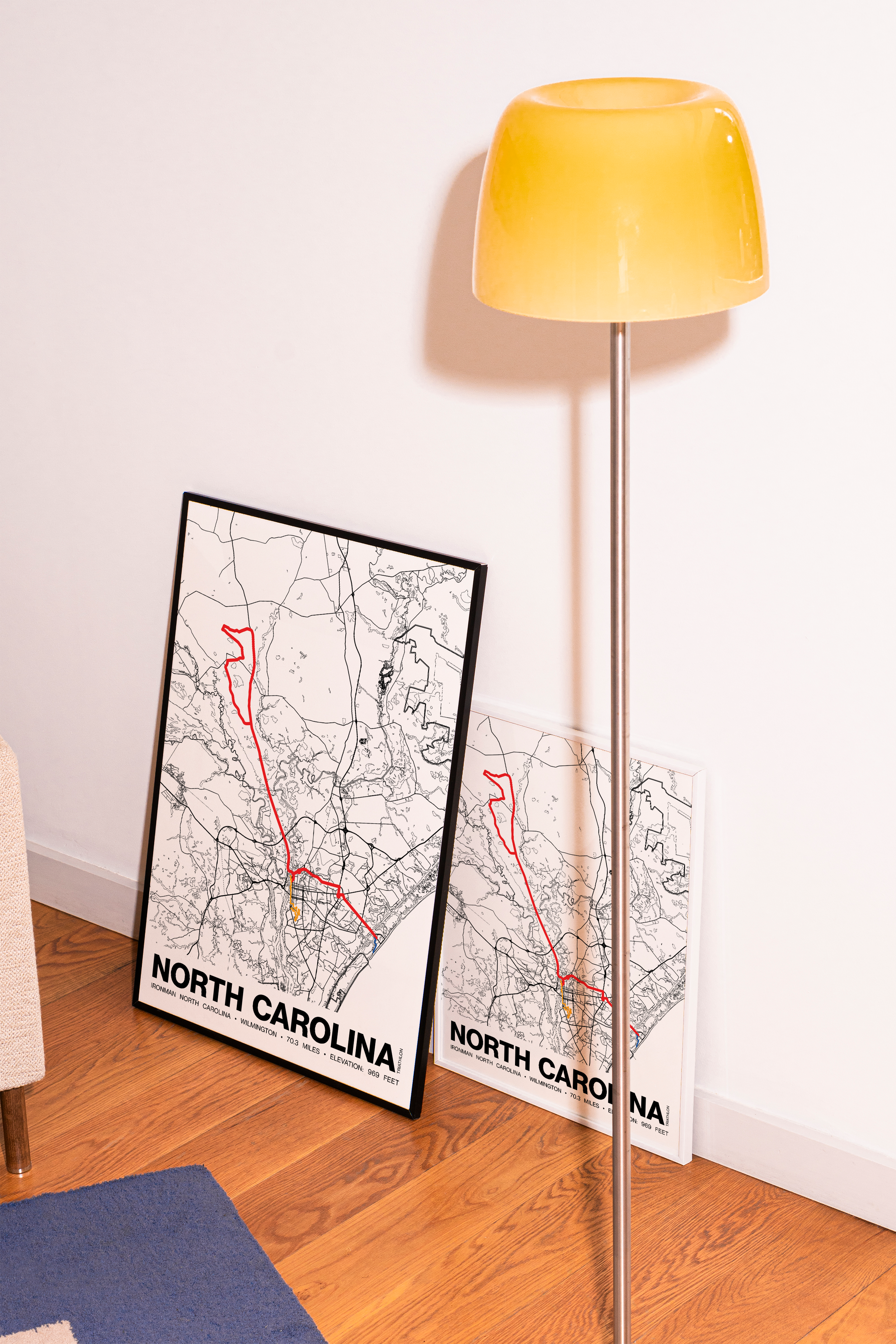 Ironman 70.3 North Carolina Poster - Grid Style