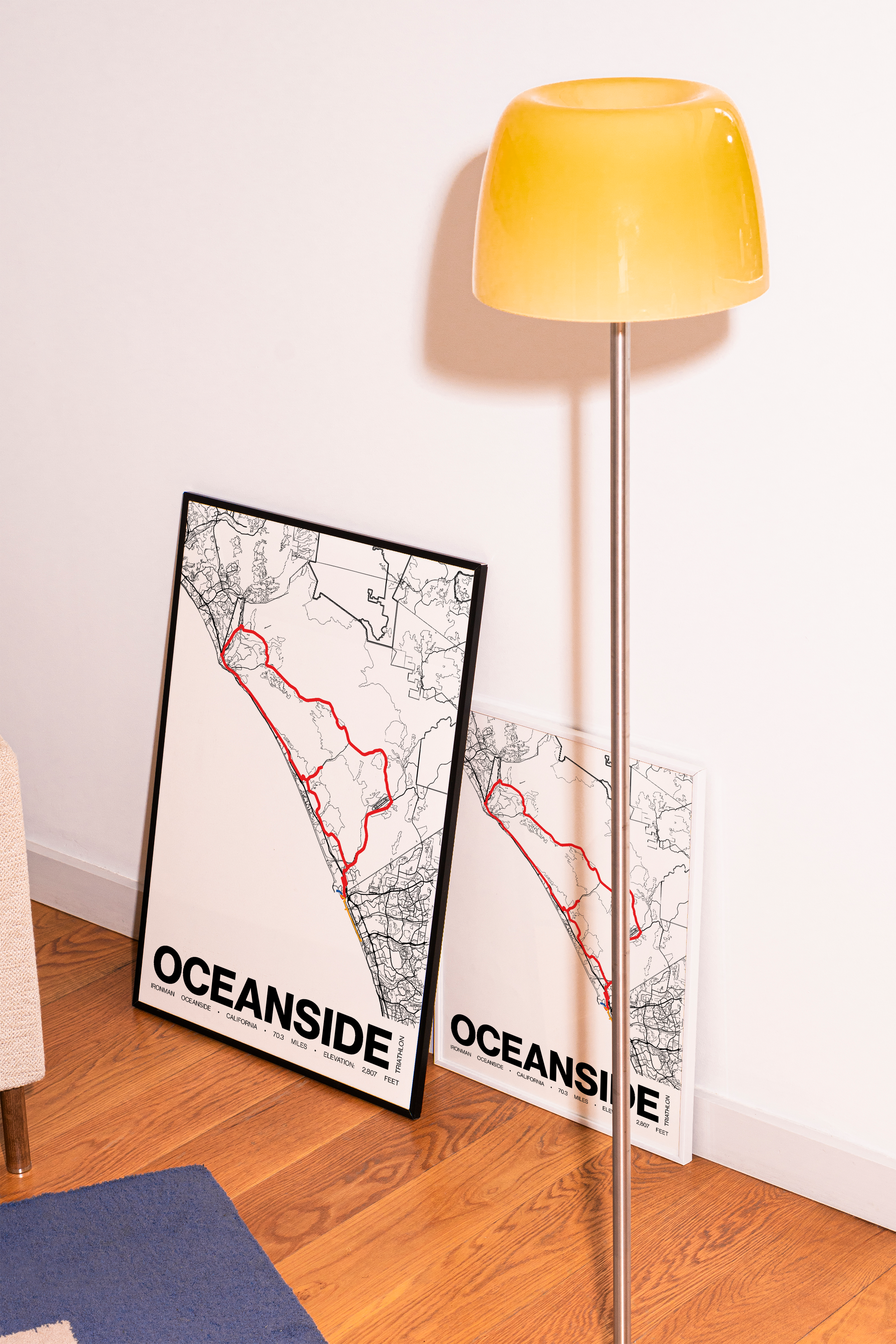 Ironman 70.3 Oceanside Poster - Grid Style