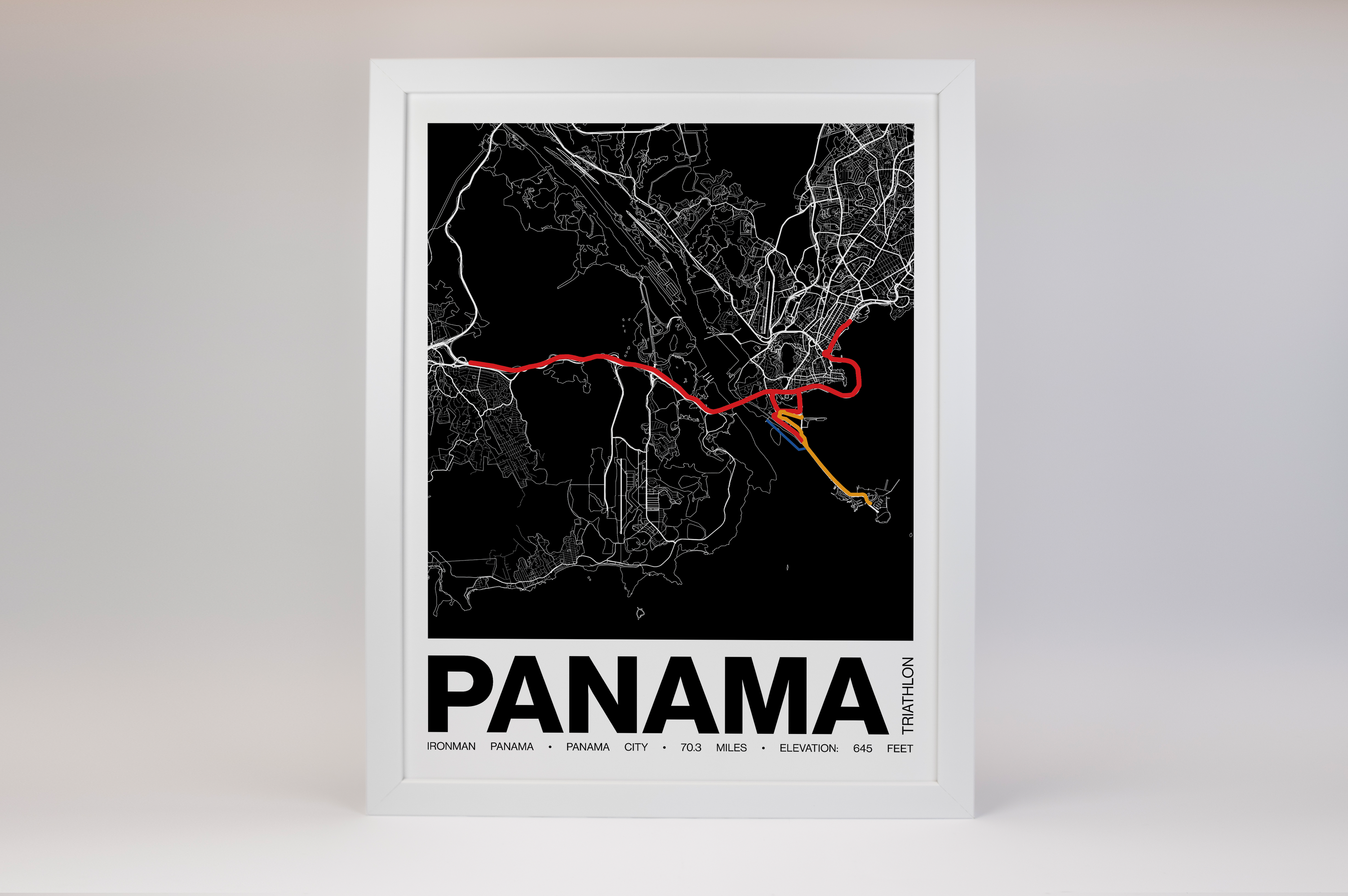 Ironman 70.3 Panama Poster - Grid Style