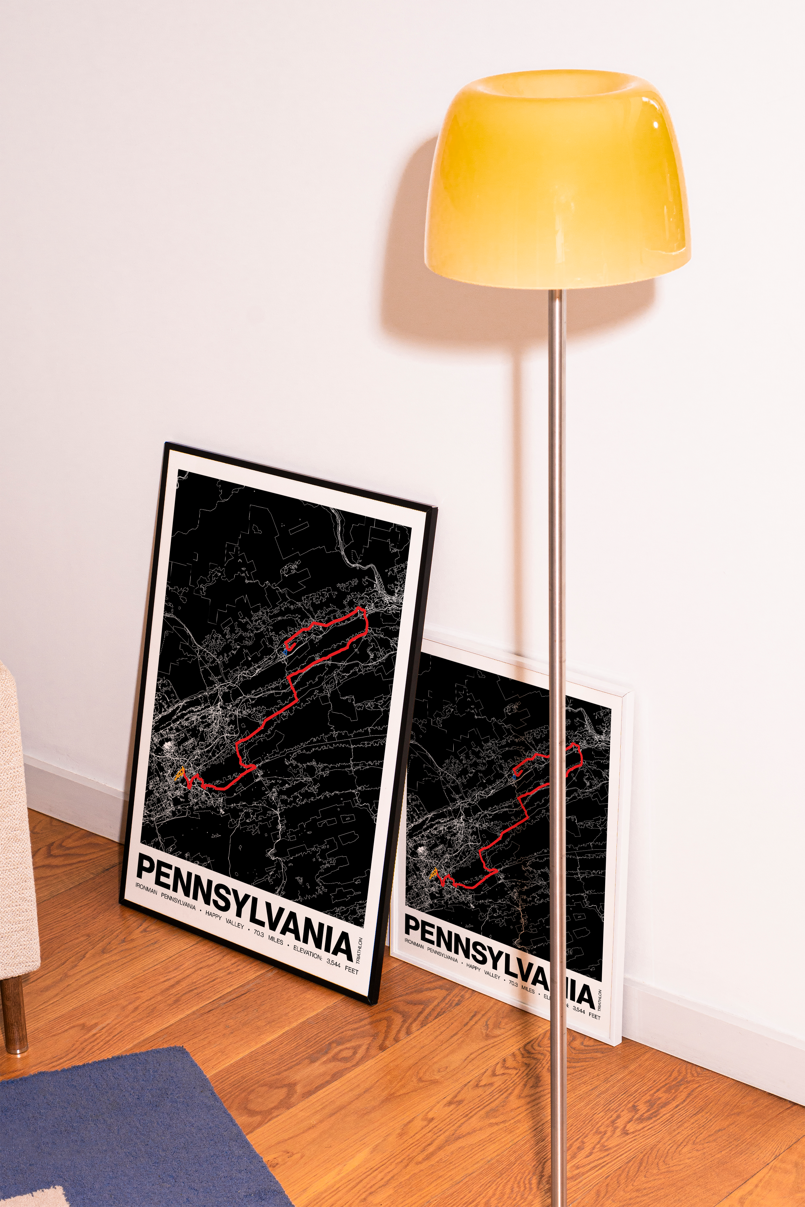 Ironman 70.3 Pennsylvania Poster - Grid Style