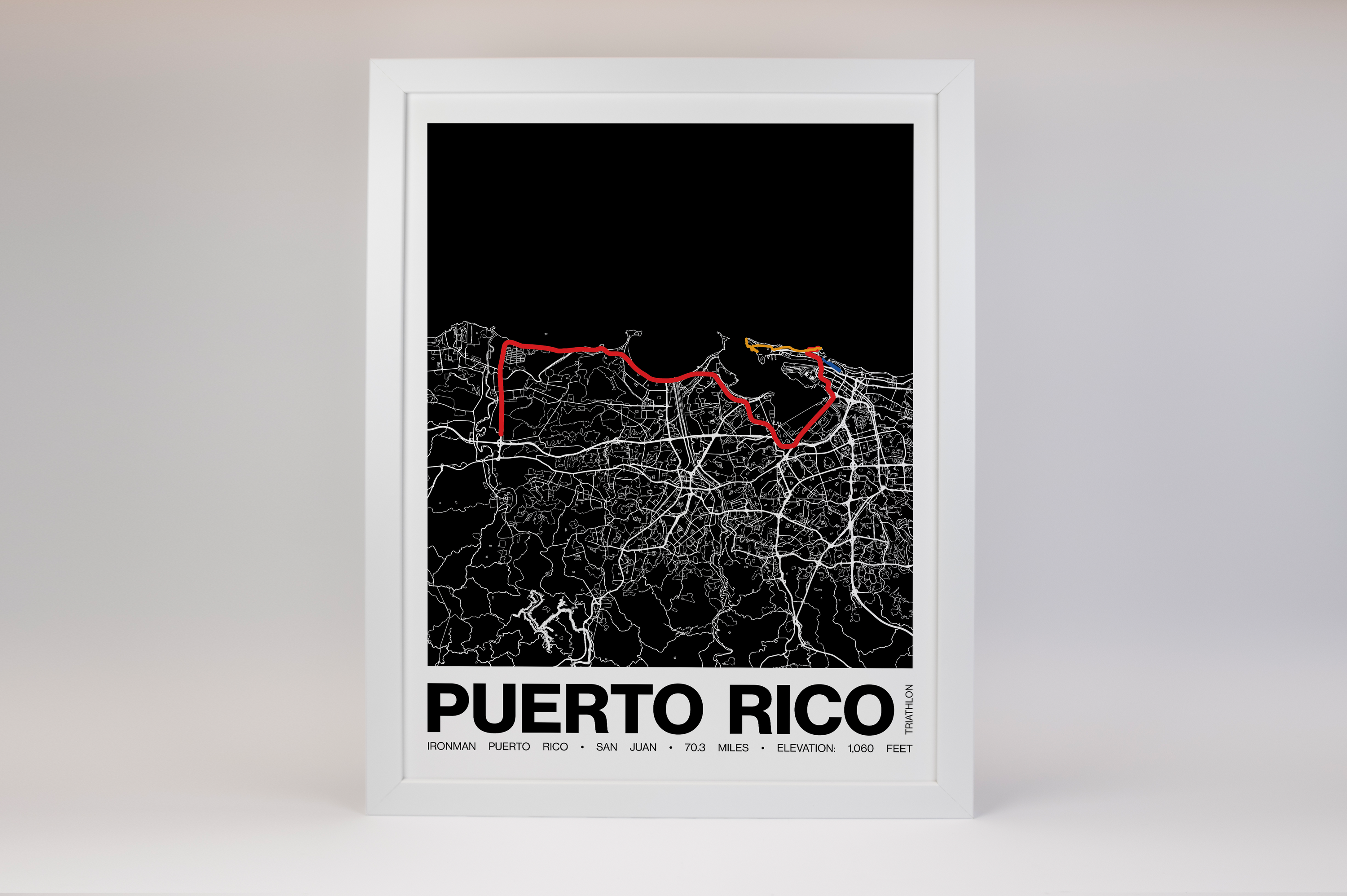 Ironman 70.3 Puerto Rico Poster - Grid Style