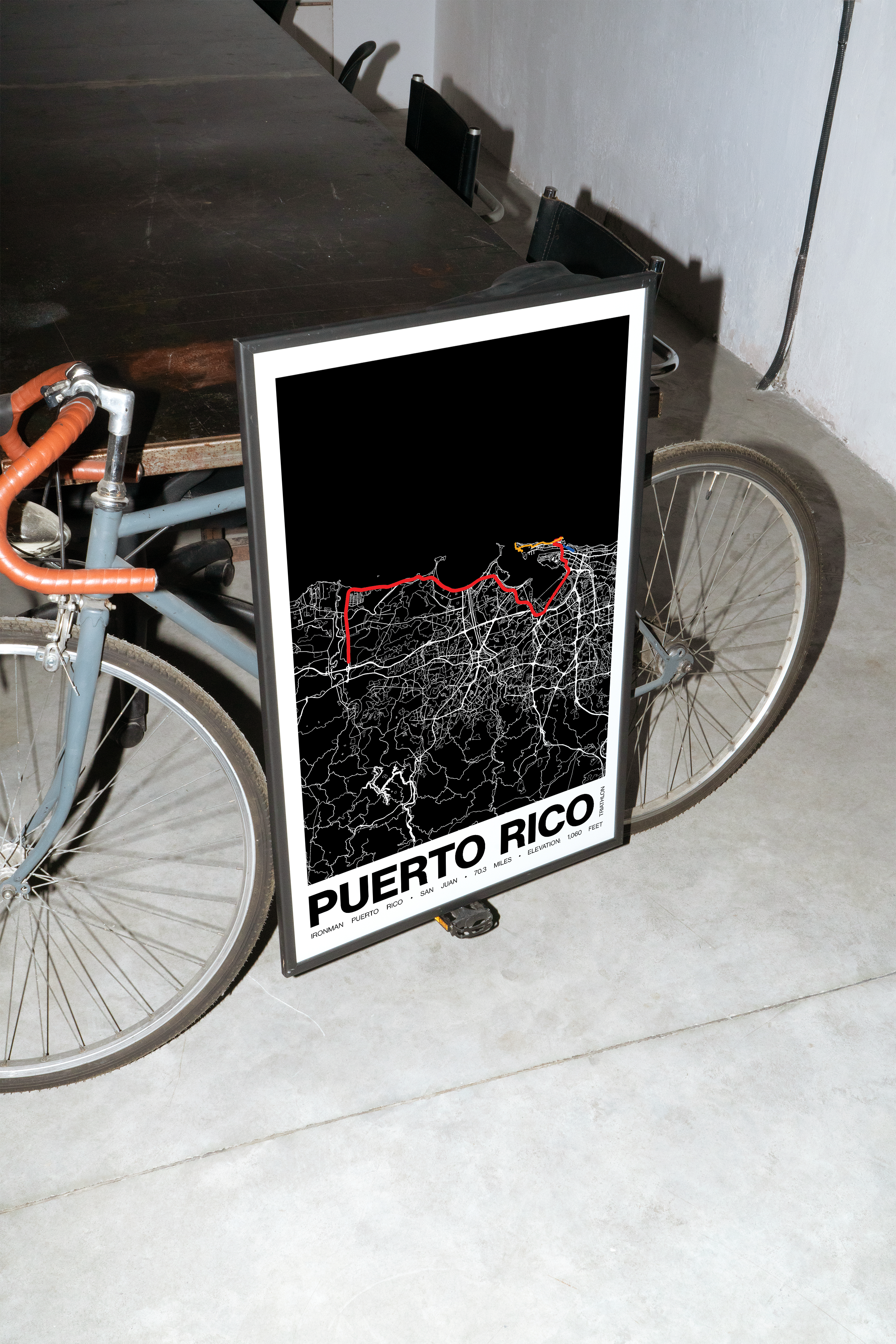Ironman 70.3 Puerto Rico Poster - Grid Style