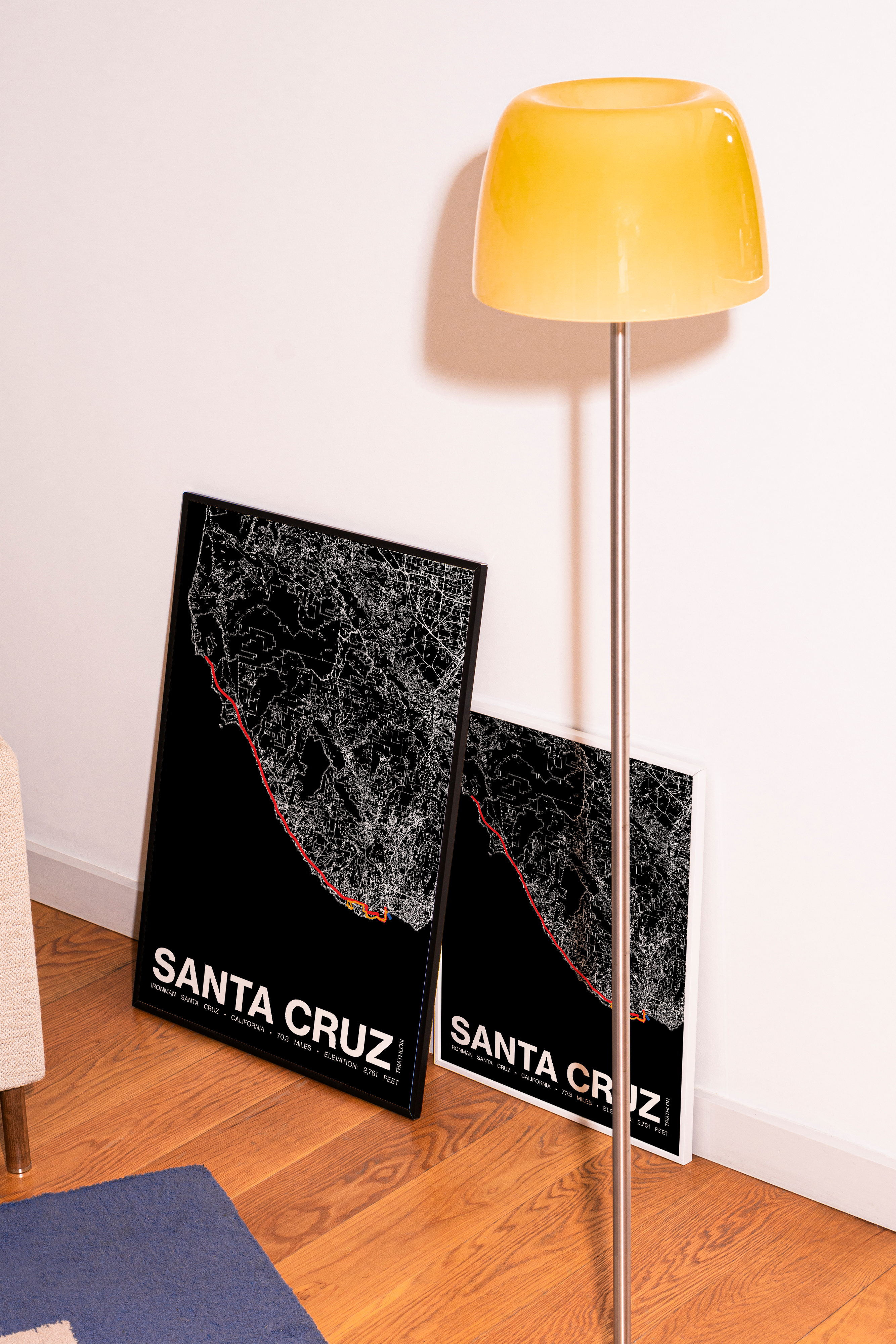 Ironman 70.3 Santa Cruz Poster - Grid Style